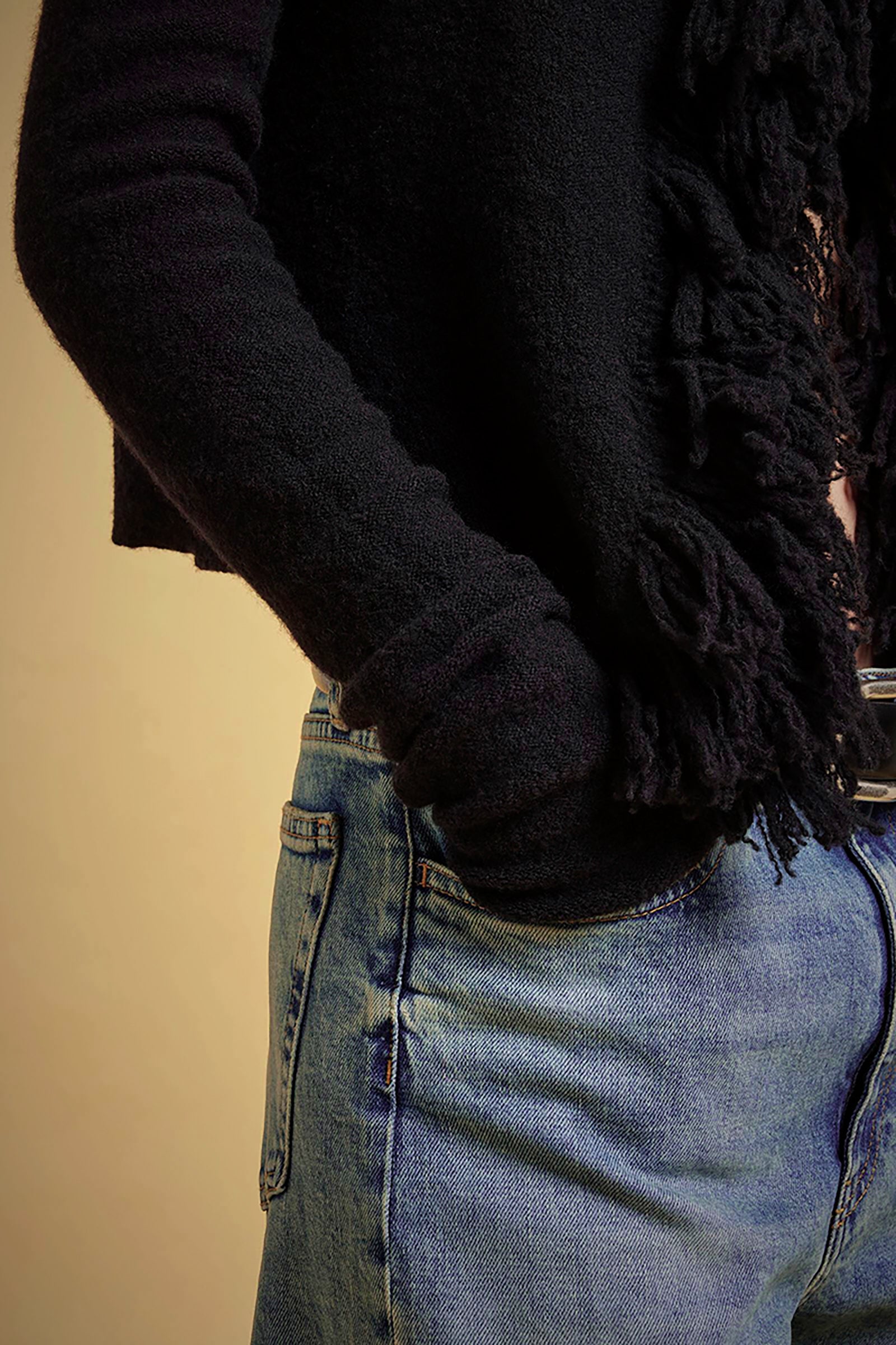 CARDIGAN LANA-CASHMERE FRANGE BORDI