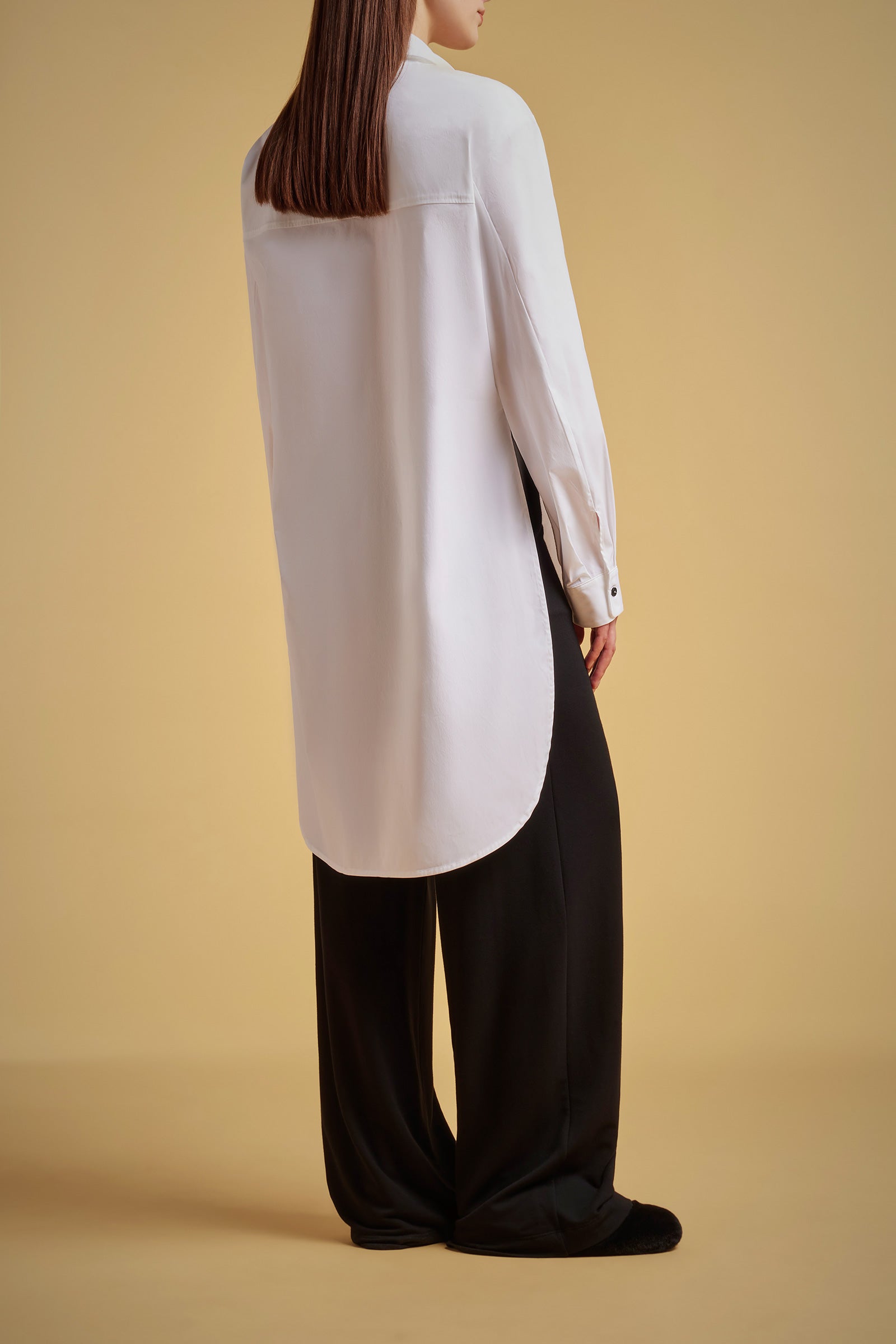 CAMICIA POPELINE ASIMMETRICA