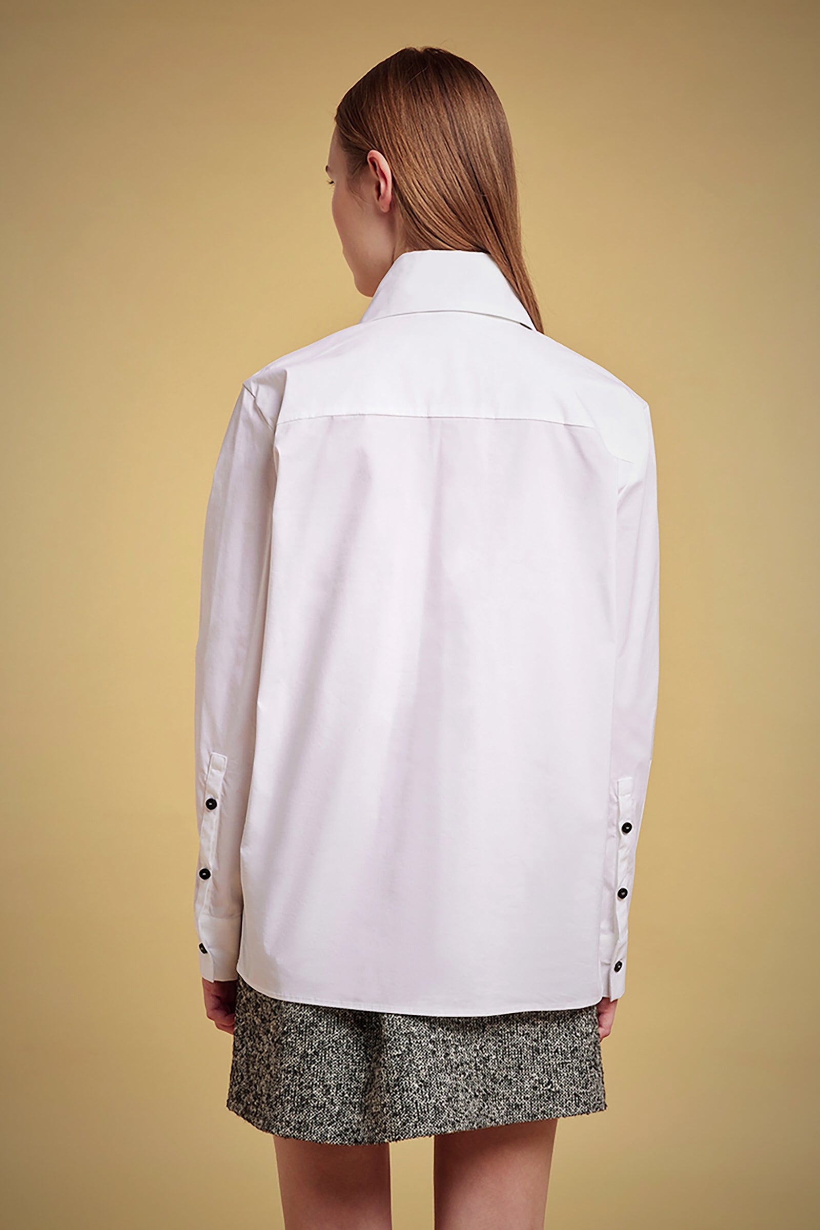 POINT COLLAR POPLIN SHIRT
