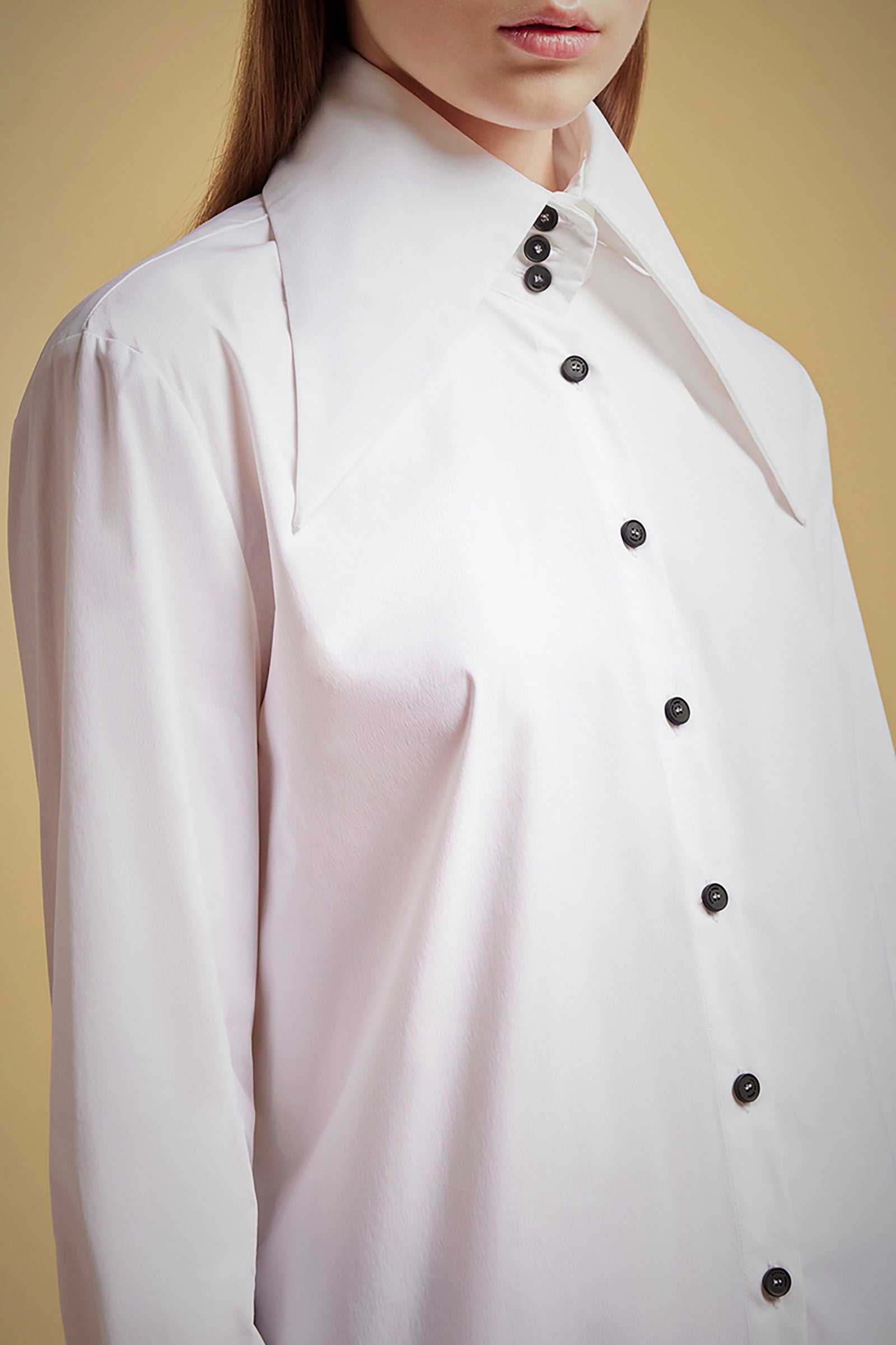 POINT COLLAR POPLIN SHIRT
