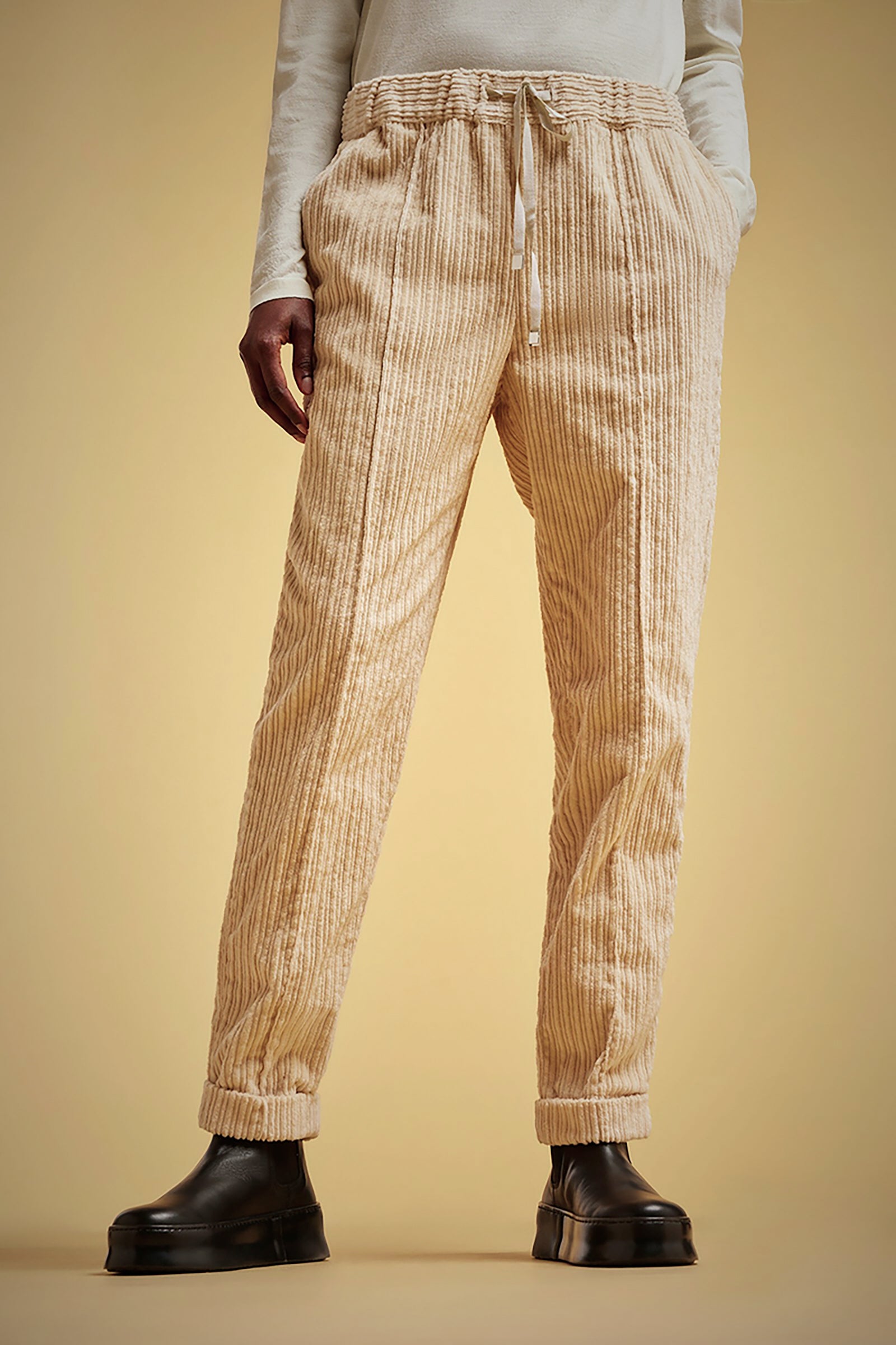 PANTALONI COULISSE VELLUTO COSTE