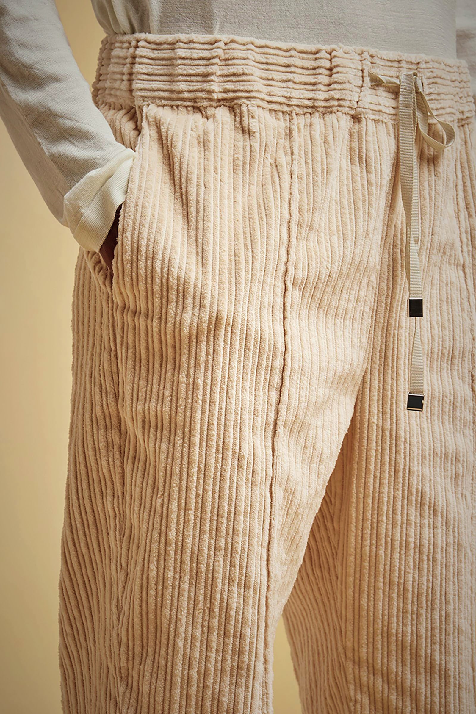 PANTALONI COULISSE VELLUTO COSTE