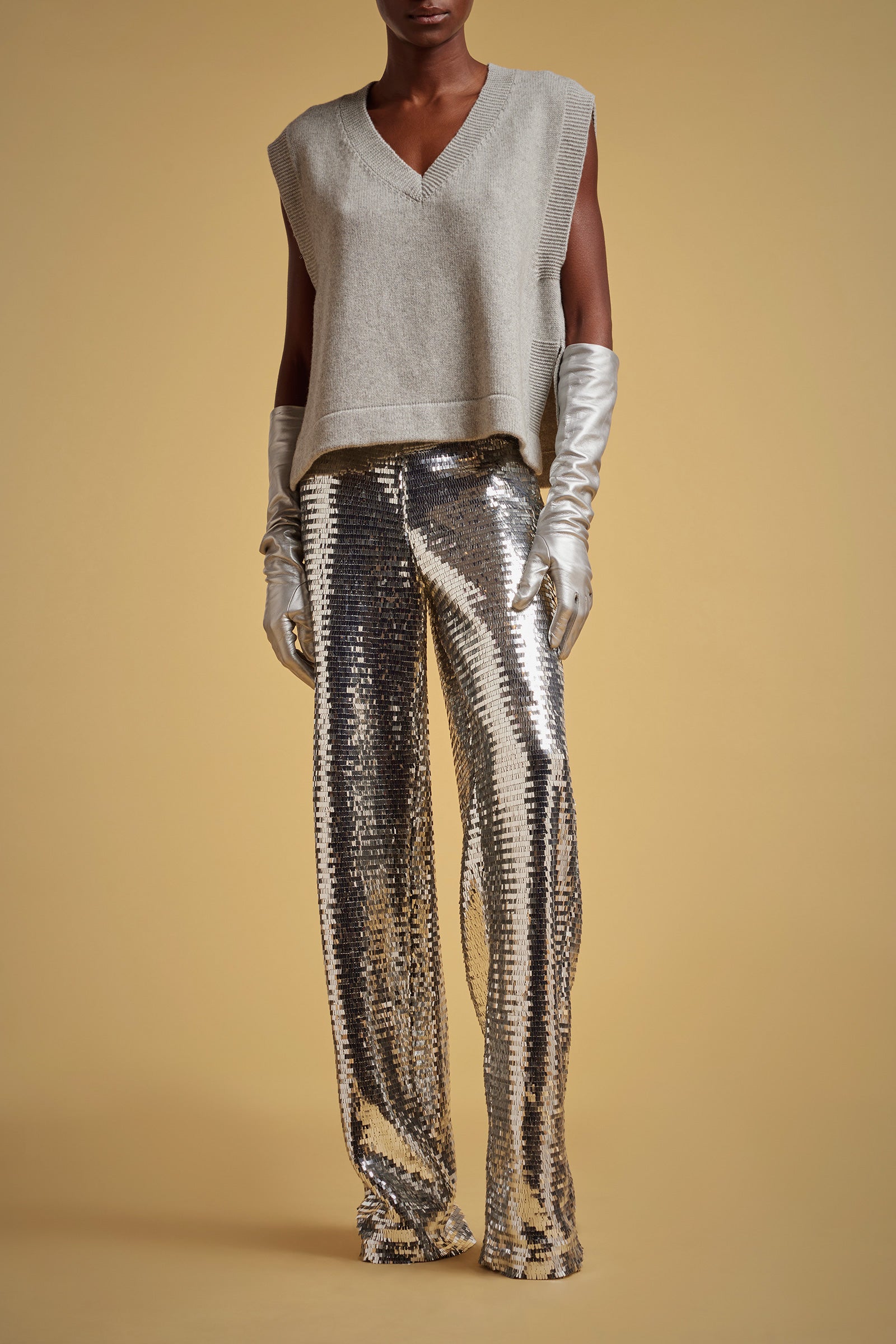 PANTALONI PALAZZO PAILLETTES