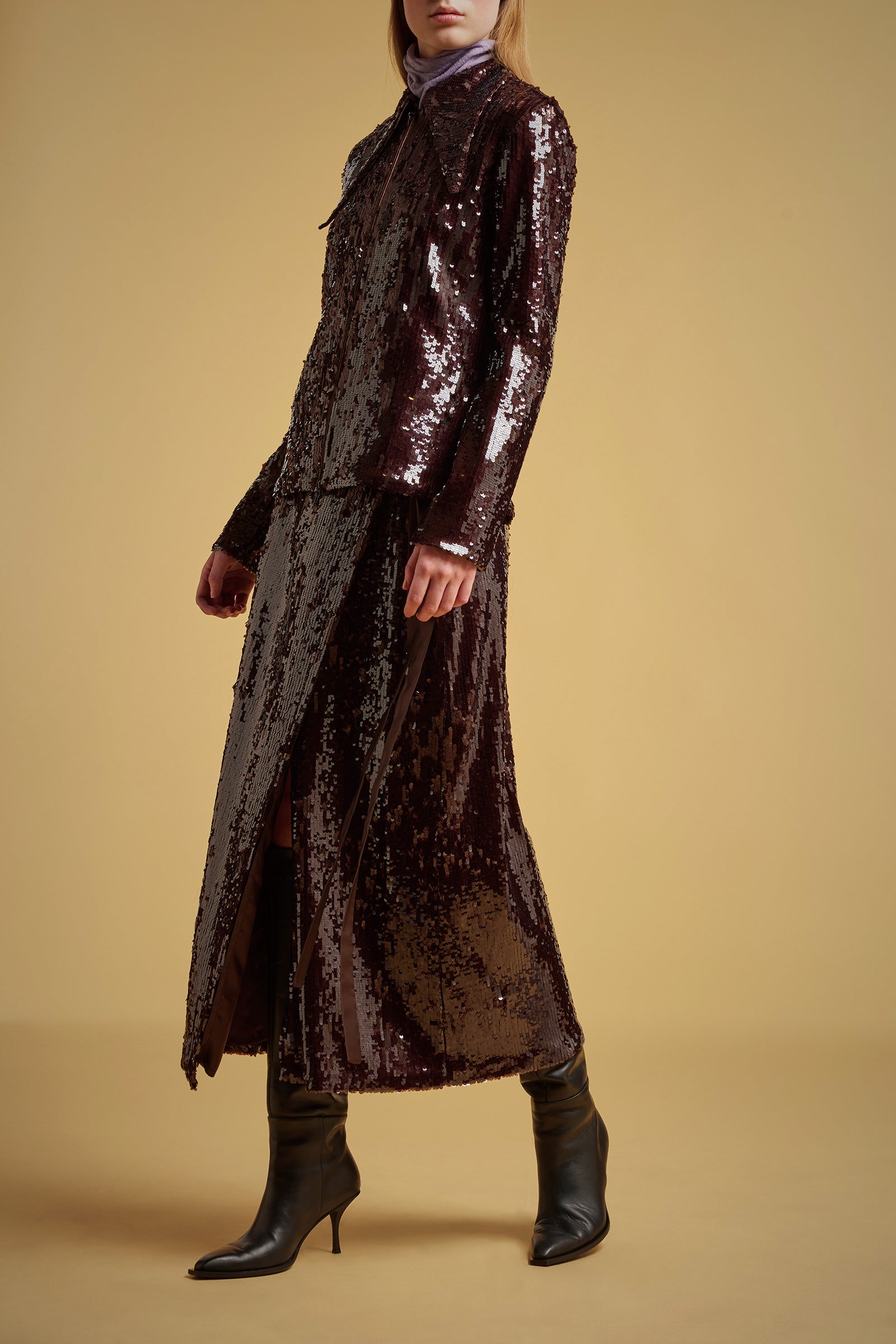 SEQUIN LONG SKIRT