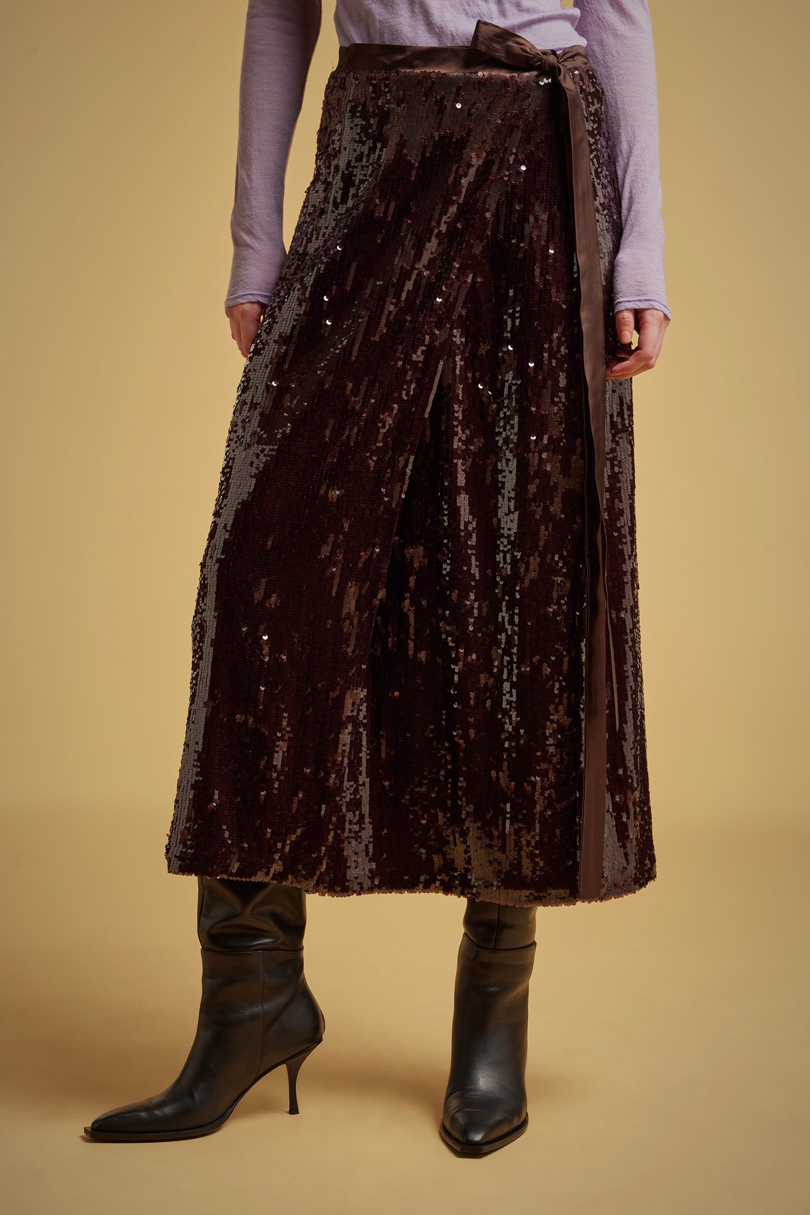 SEQUIN LONG SKIRT