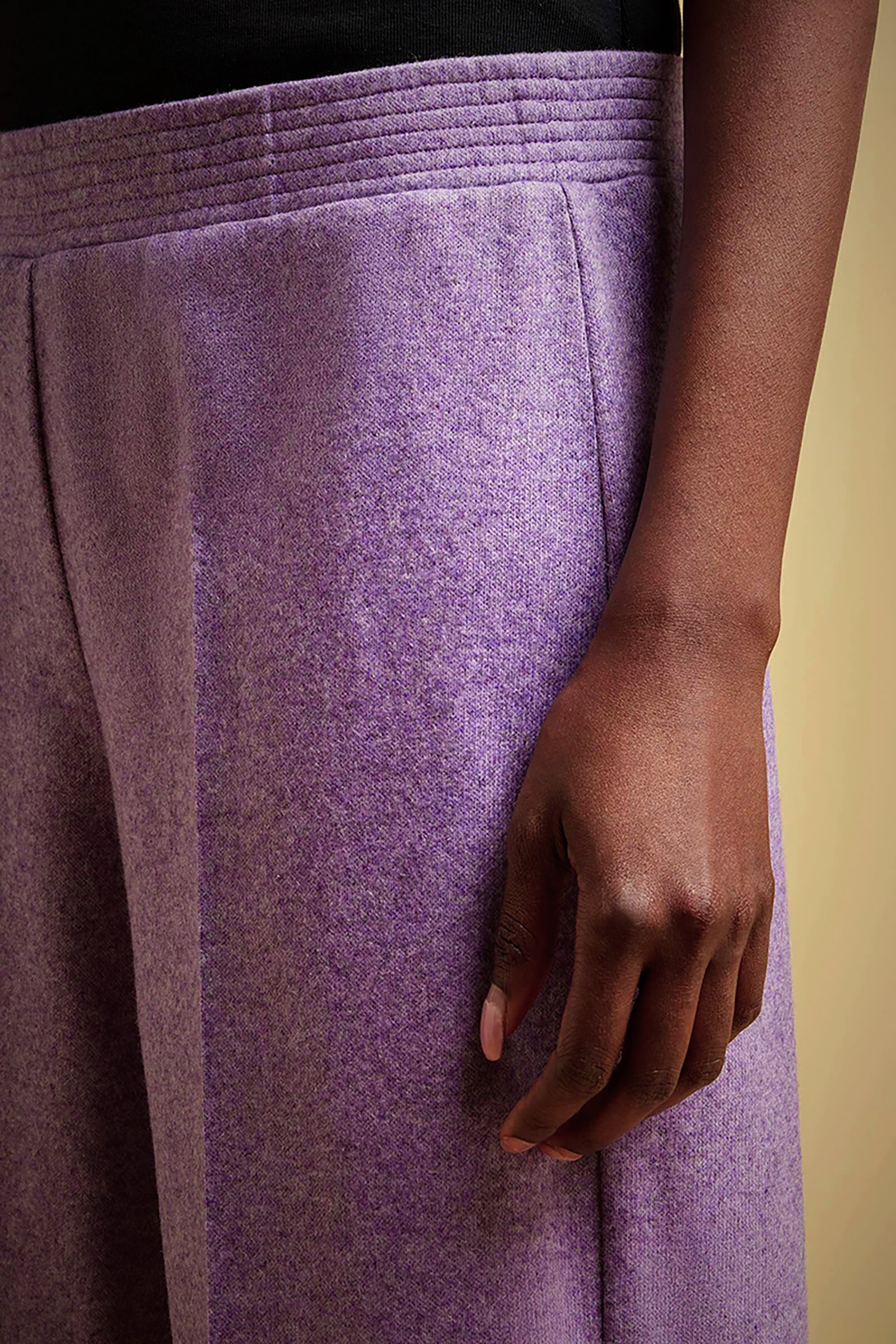 PANTALONI CROP PANNO CASHMERE