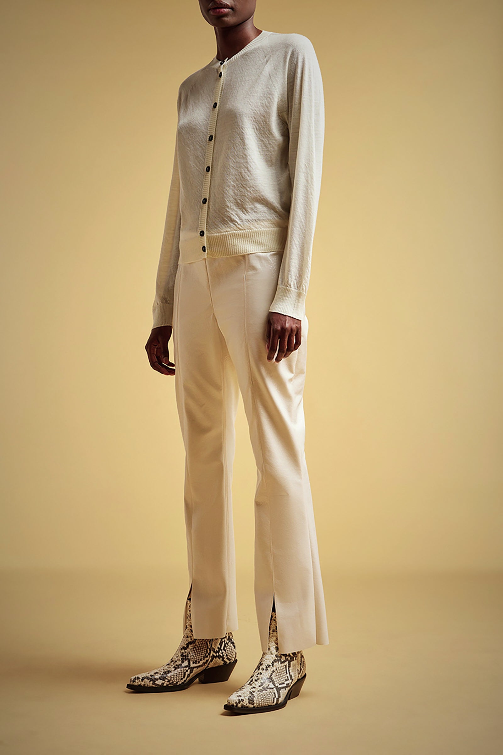 PATENT LEATHER TRUMPET PANTS