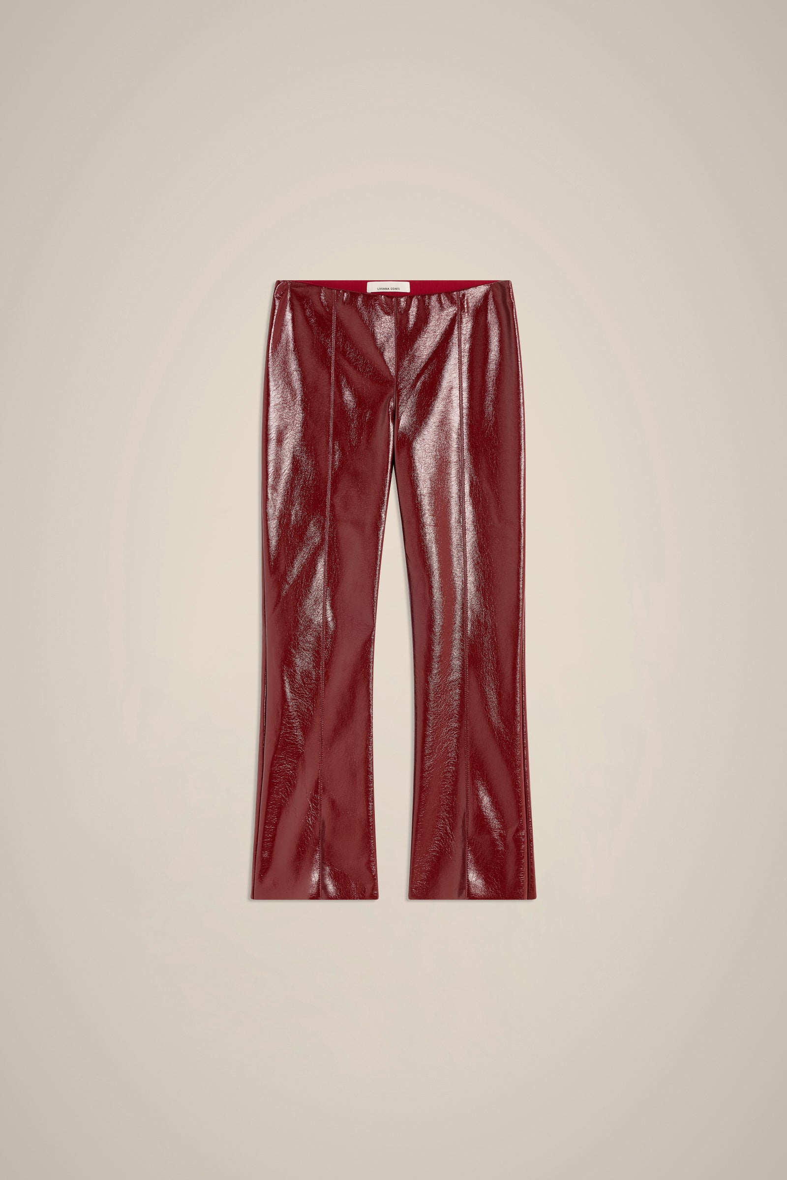 PATENT LEATHER TRUMPET PANTS