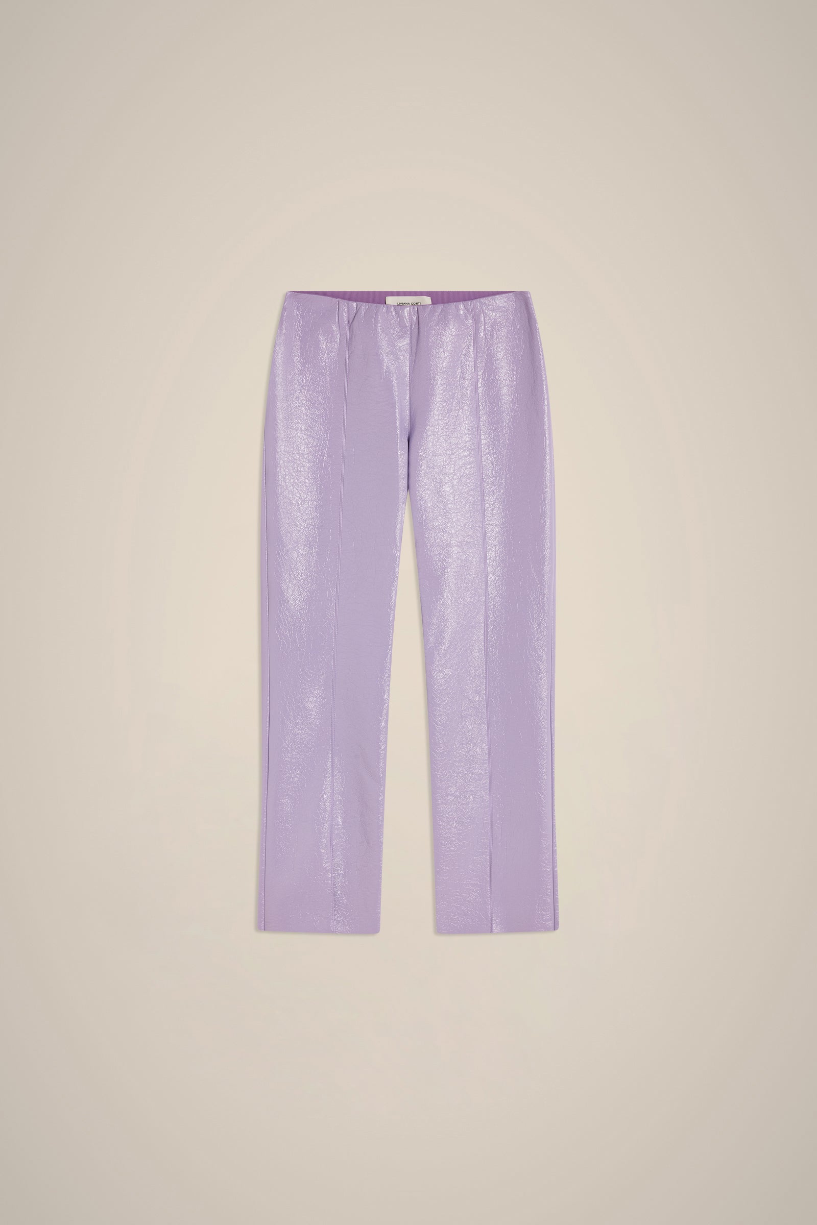 PATENT LEATHER TRUMPET PANTS