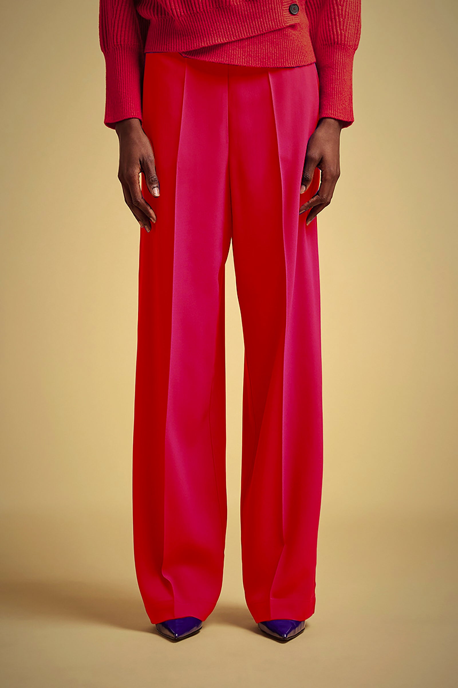VISCOSE DRAP PALAZZO PANTS
