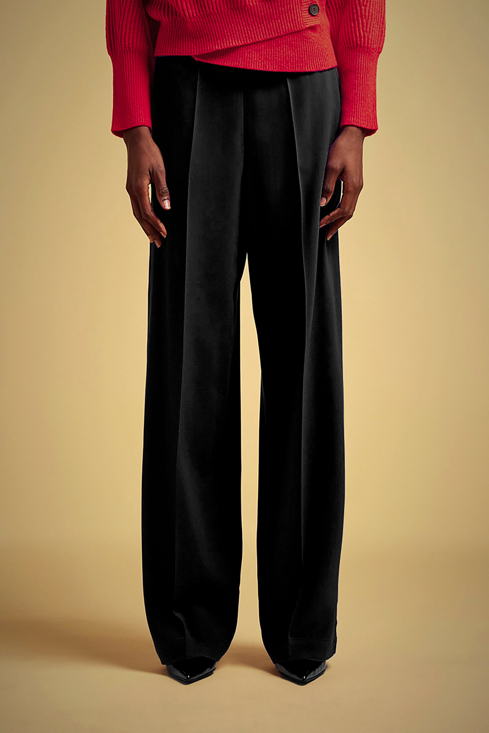 VISCOSE DRAP PALAZZO PANTS