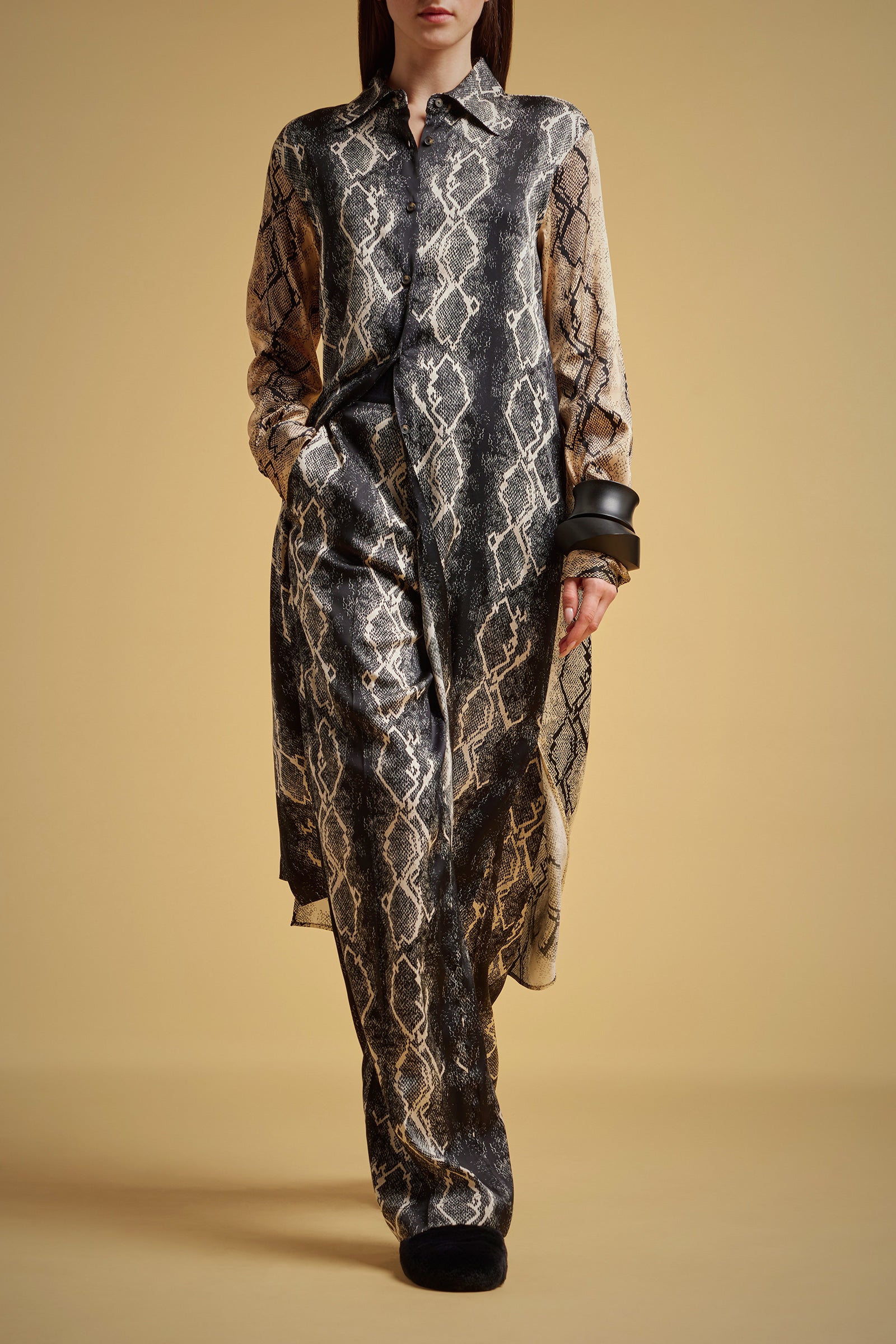PYTHON PRINT SHIRT DRESS
