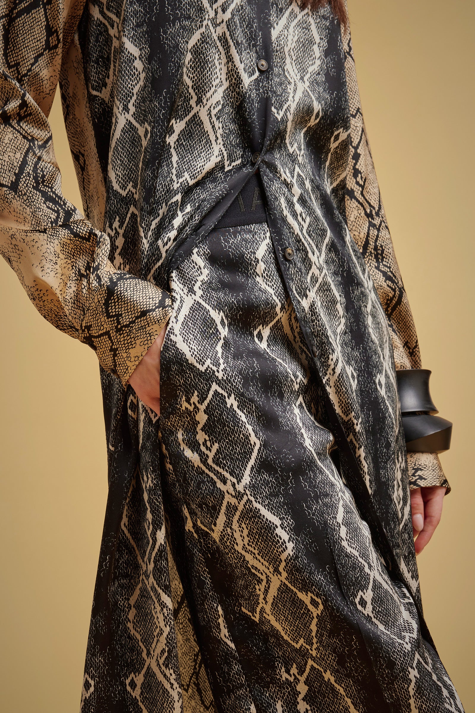 PYTHON PRINT SHIRT DRESS