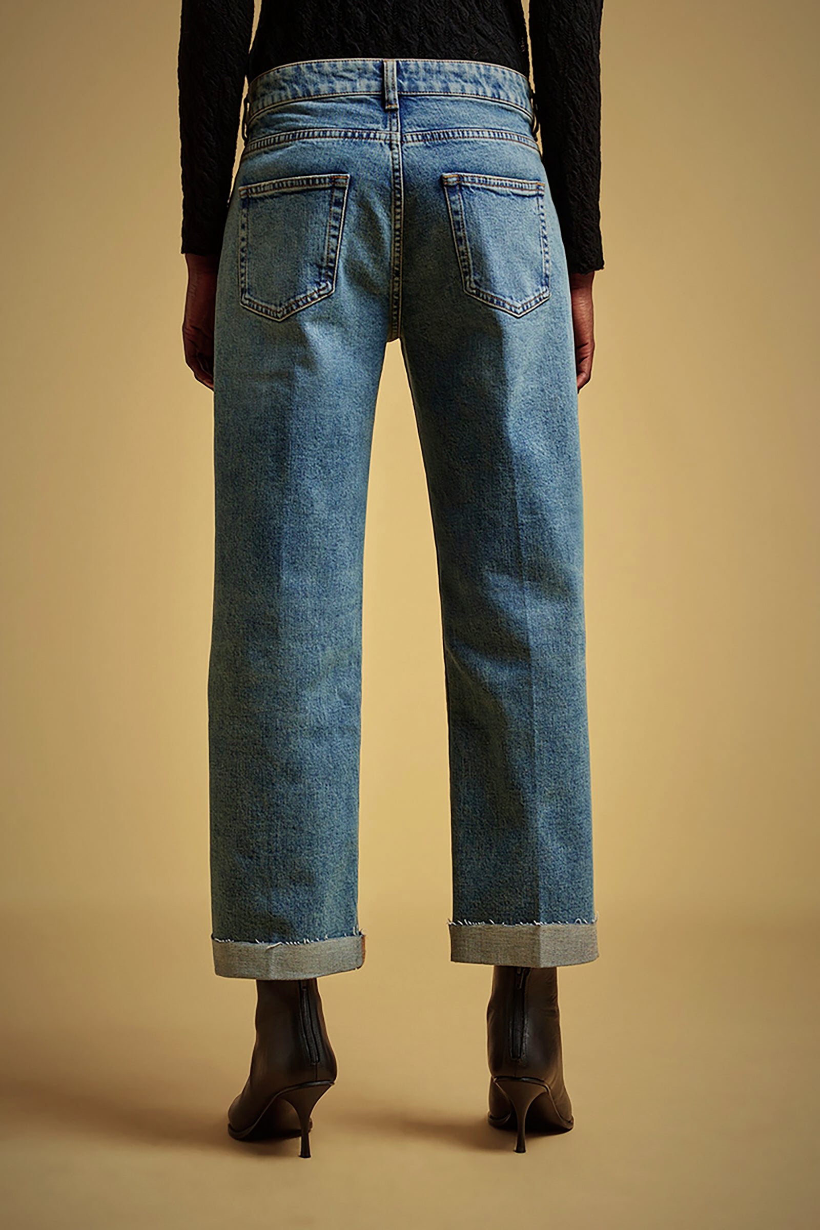 DENIM LAVATO BOYFIT CROP