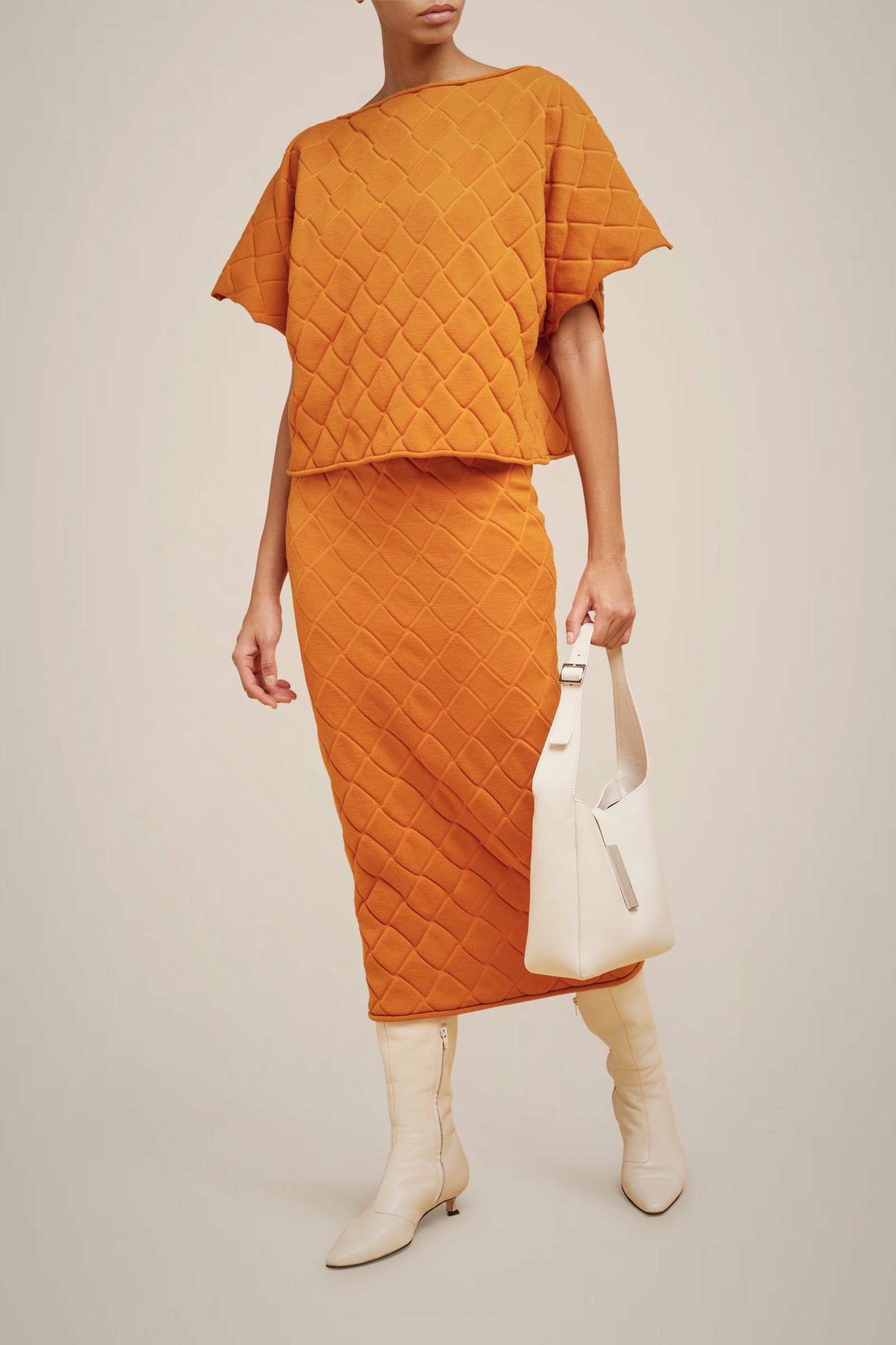 EMBOSSED JACQUARD SKIRT