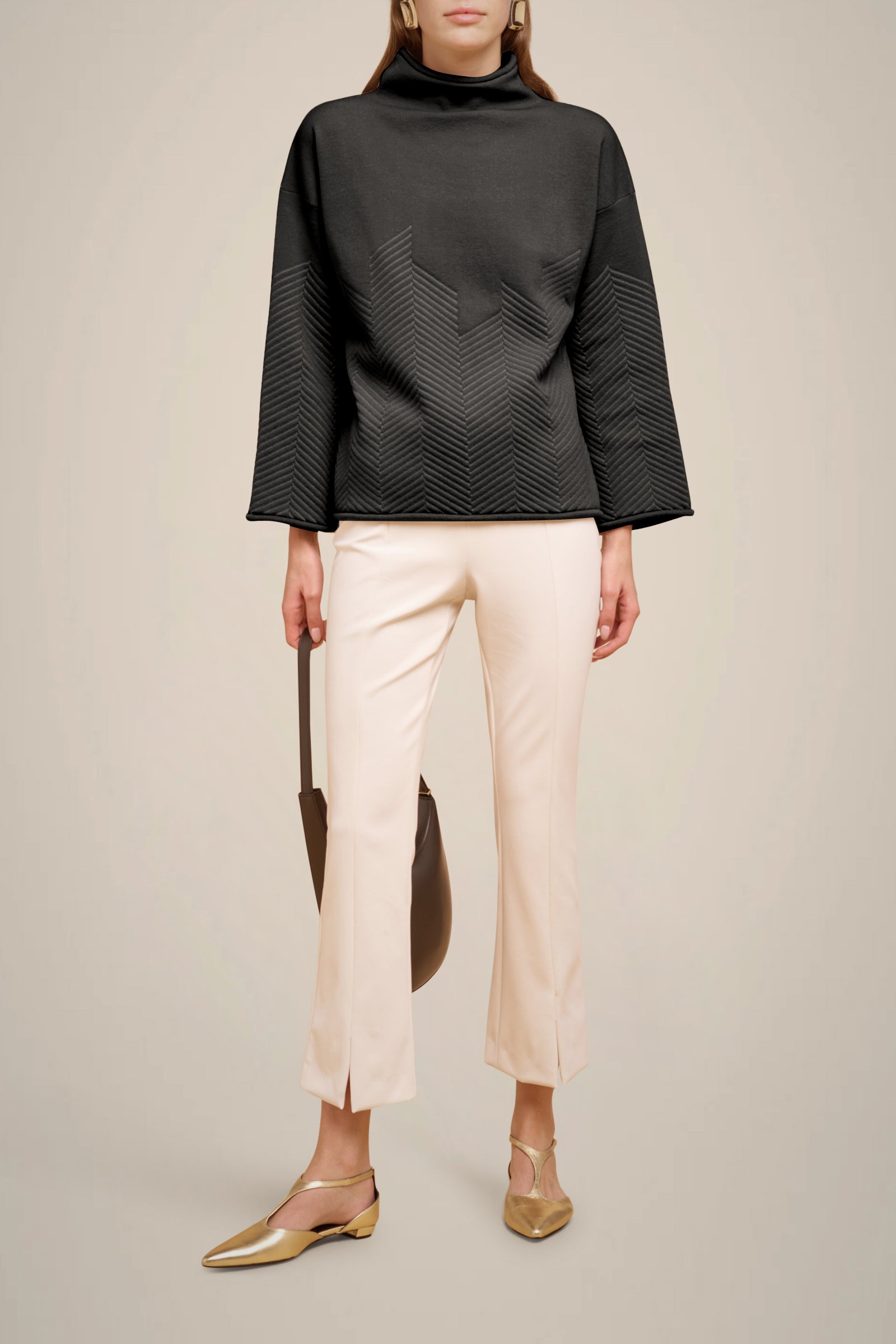 MAGLIA JACQUARD A RILIEVO