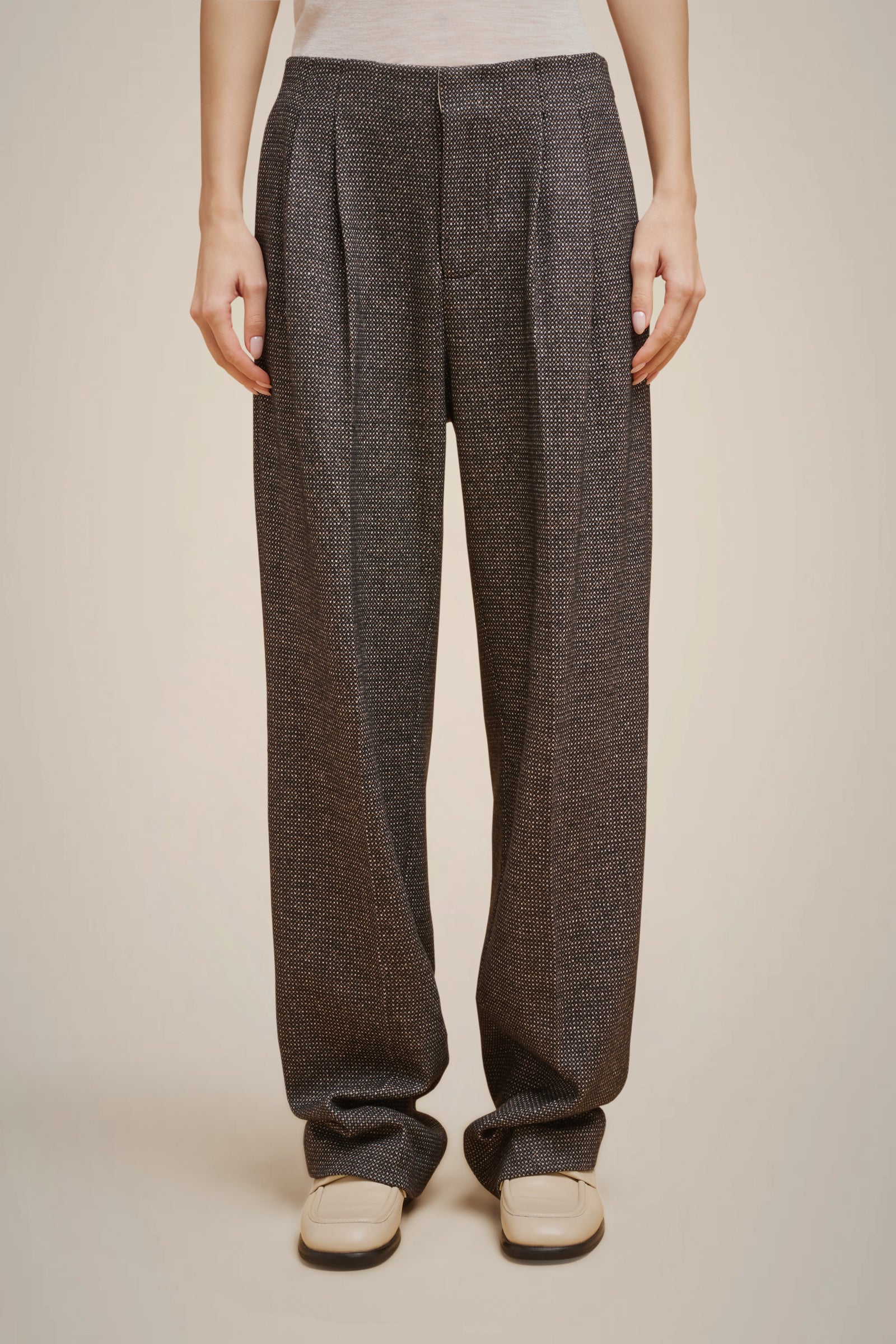 PANTALONE PIEGHE PANNO CASHMERE