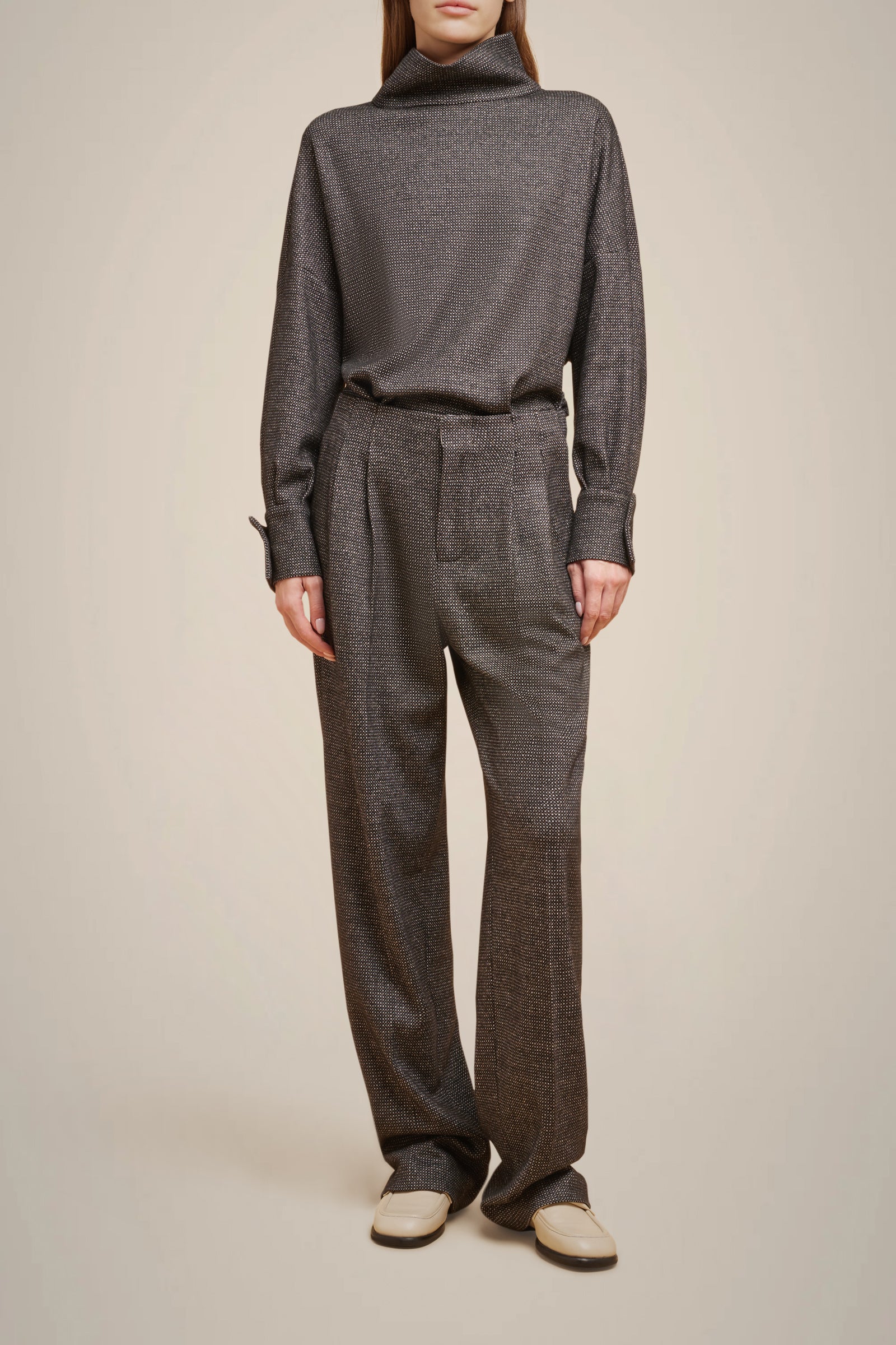 PANTALONE PIEGHE PANNO CASHMERE