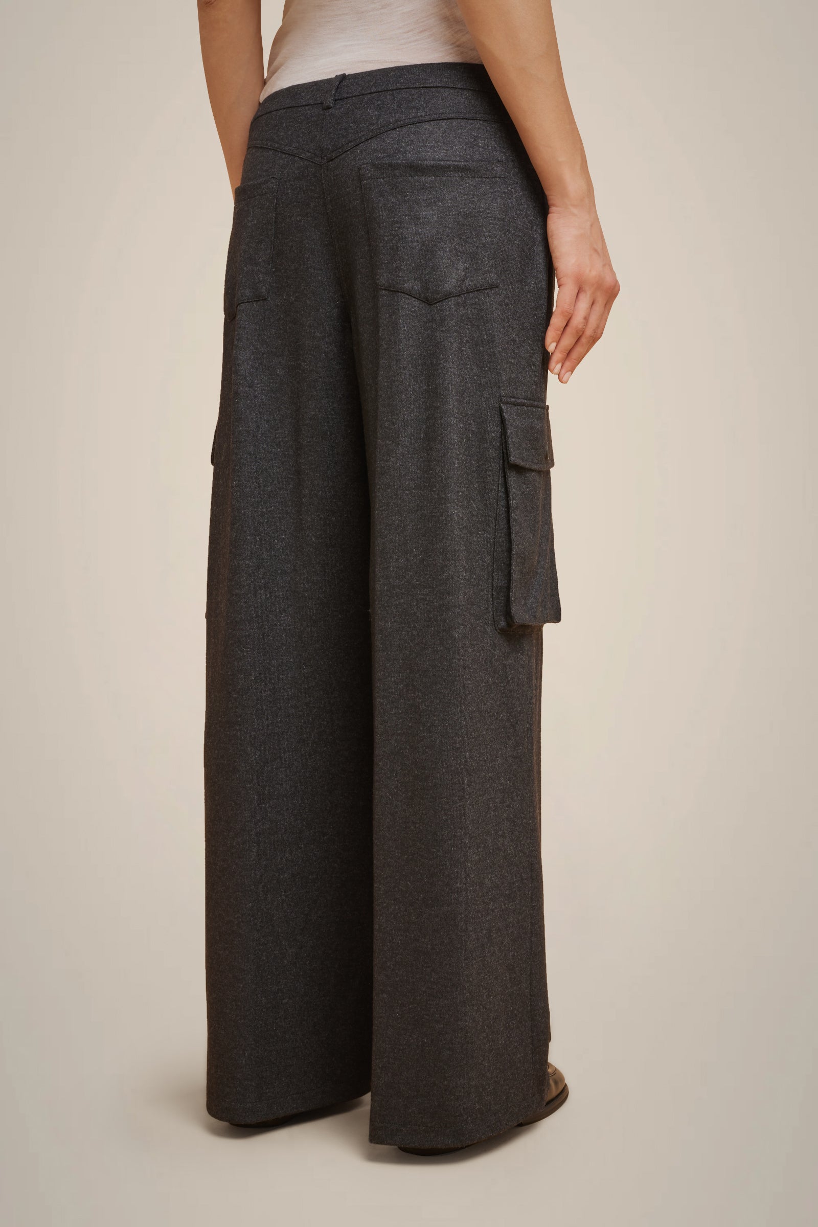 PANTALONE CARGO IN PANNO CASHMERE
