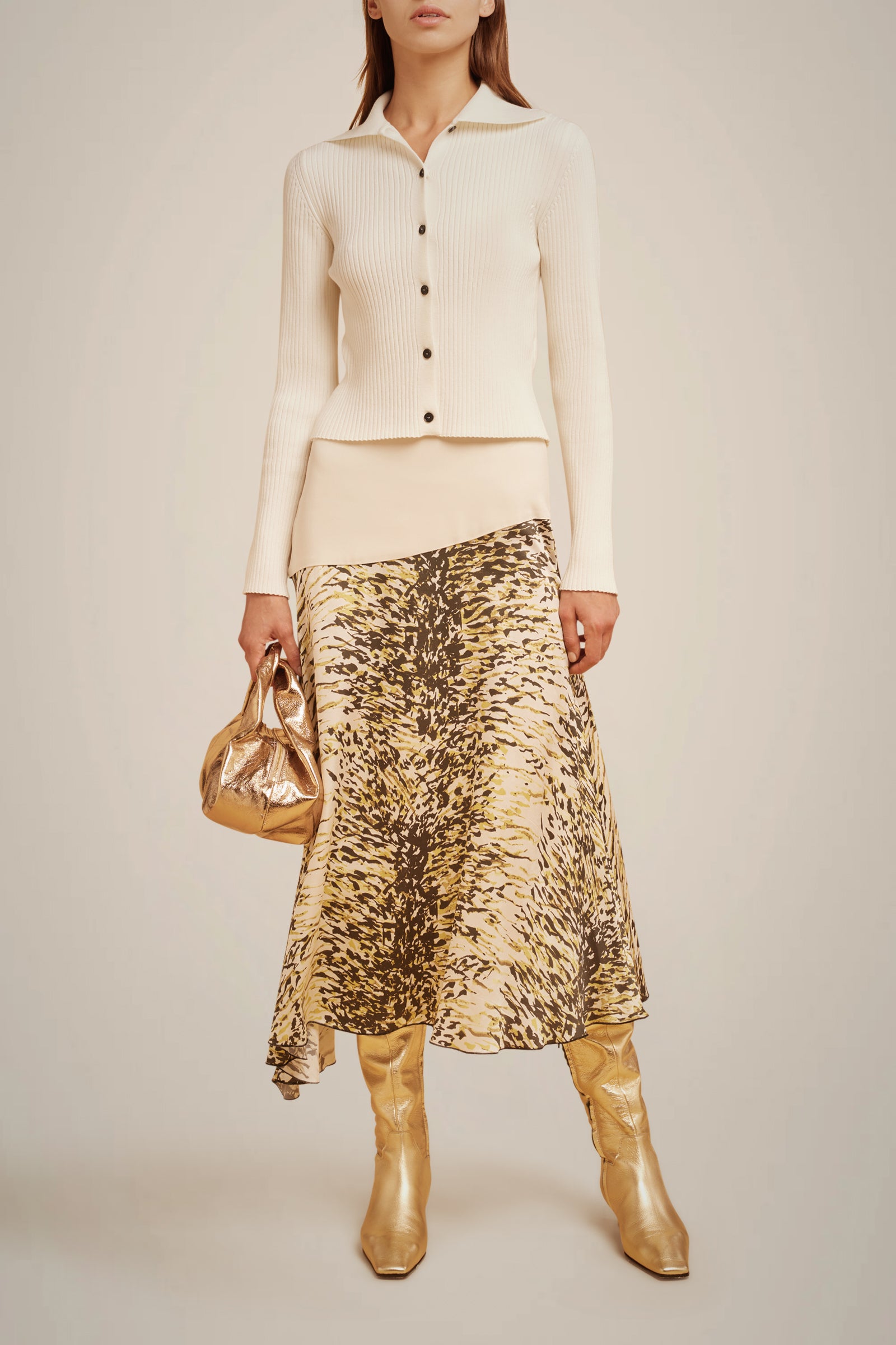 PRINTED SKIRT WITH BASQUE