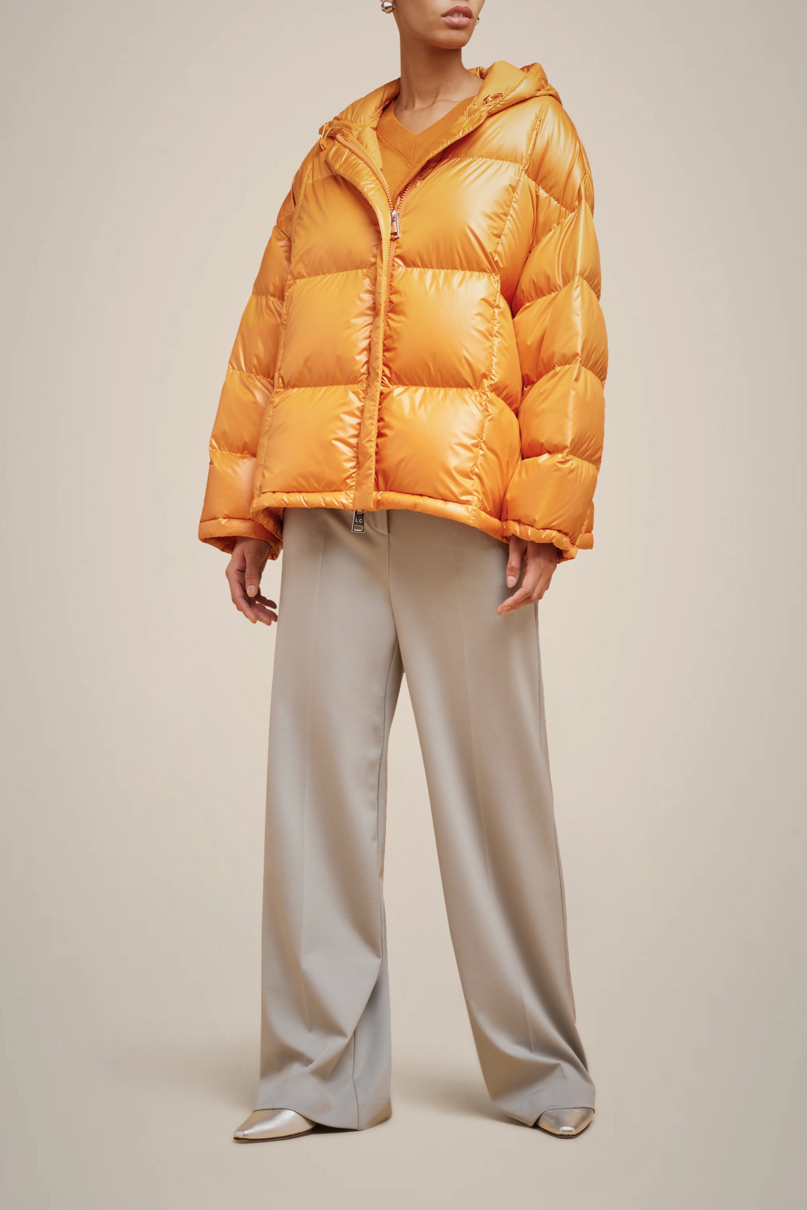 HOODED QUILTED DOWN JACKET
