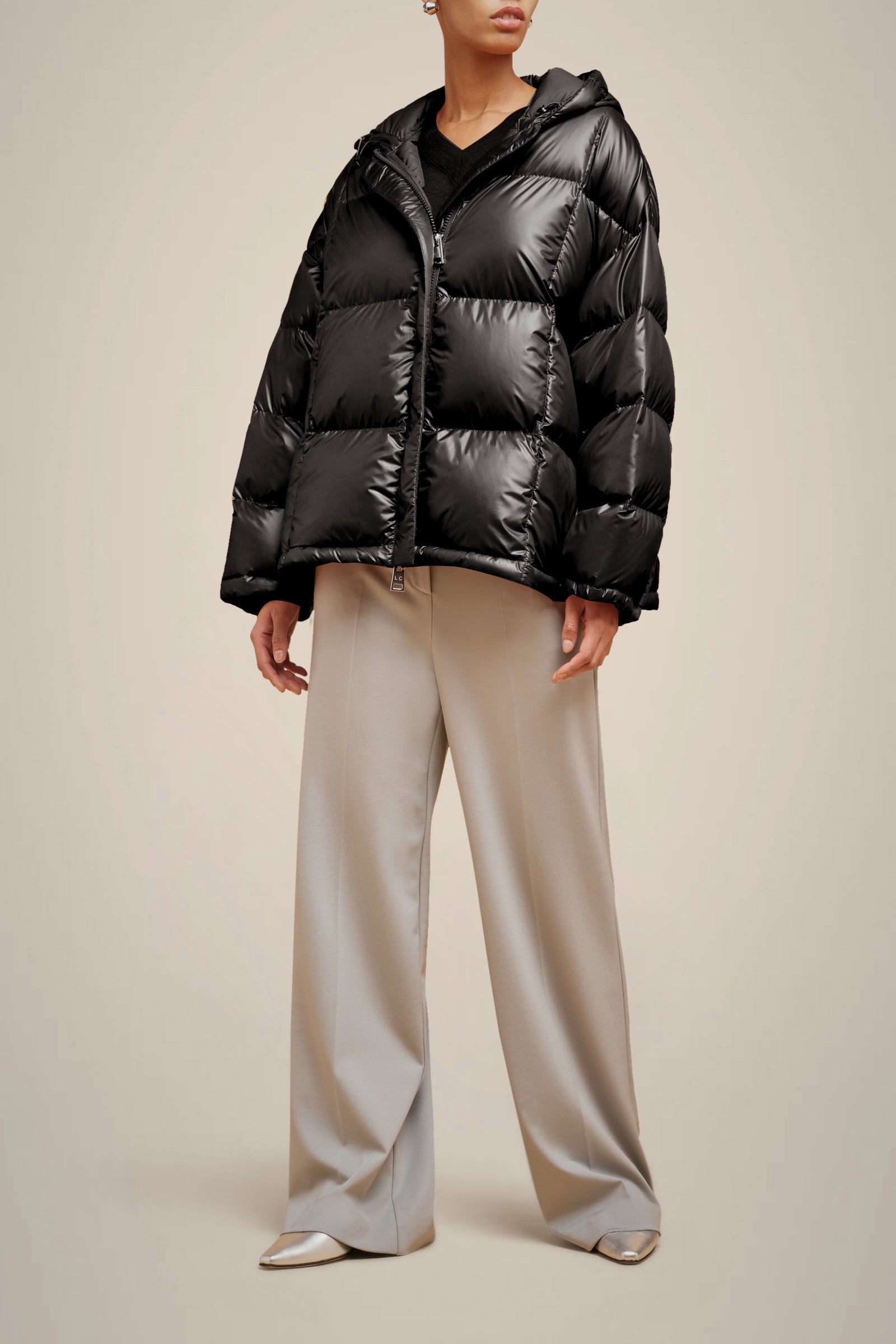 HOODED QUILTED DOWN JACKET