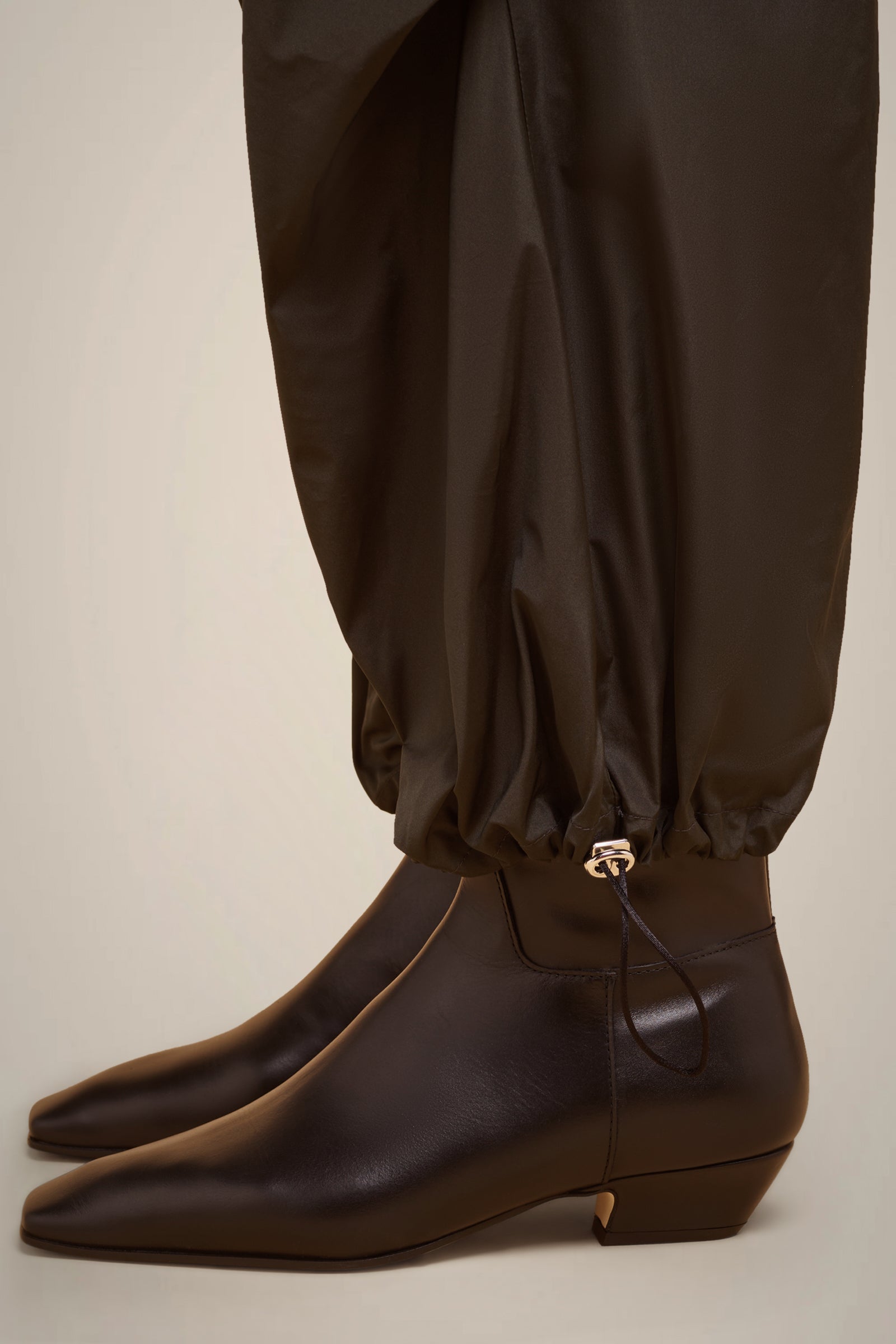 TAFFETA DRAWSTRING TROUSERS