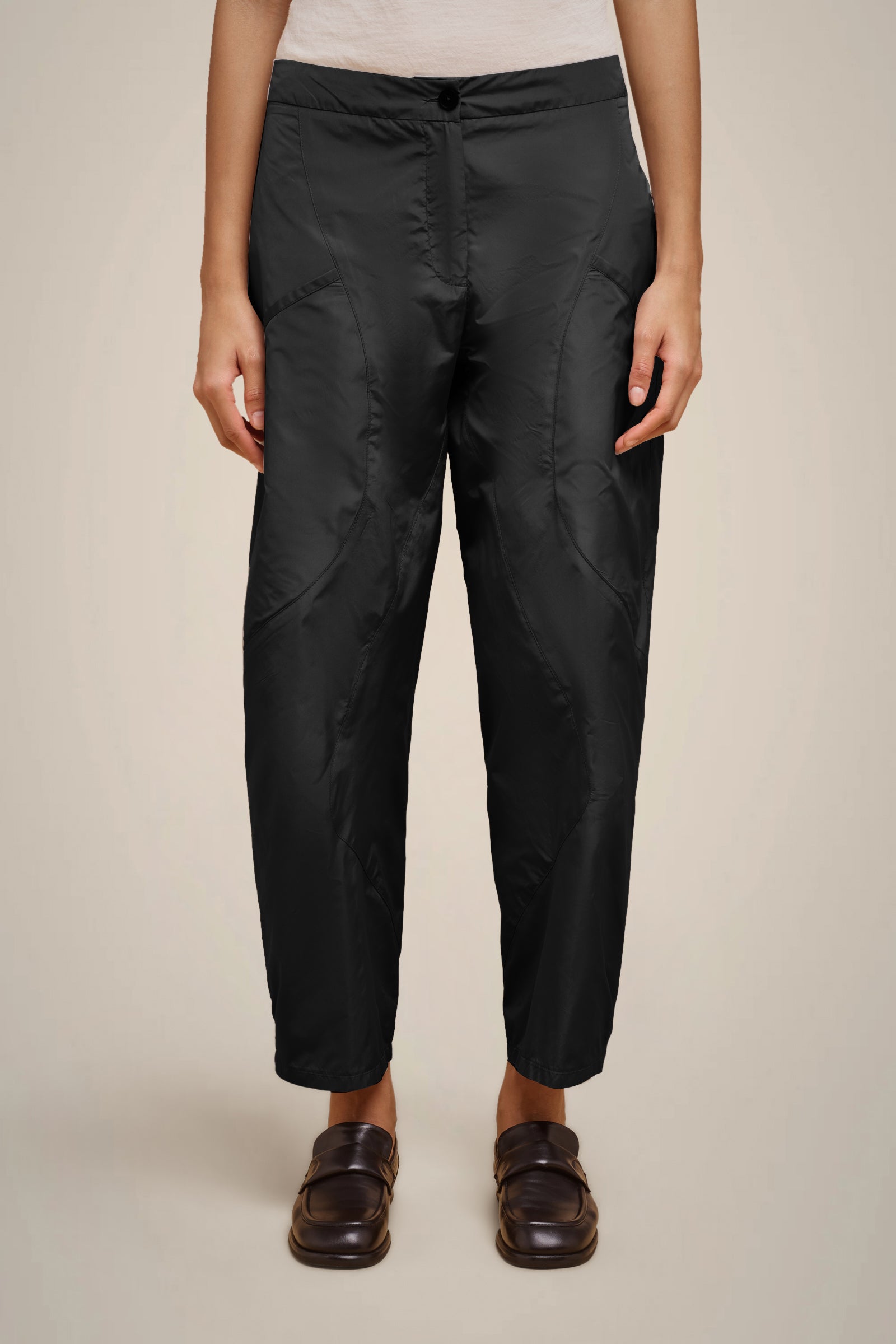 TAFFETA CUT-OUT TROUSERS