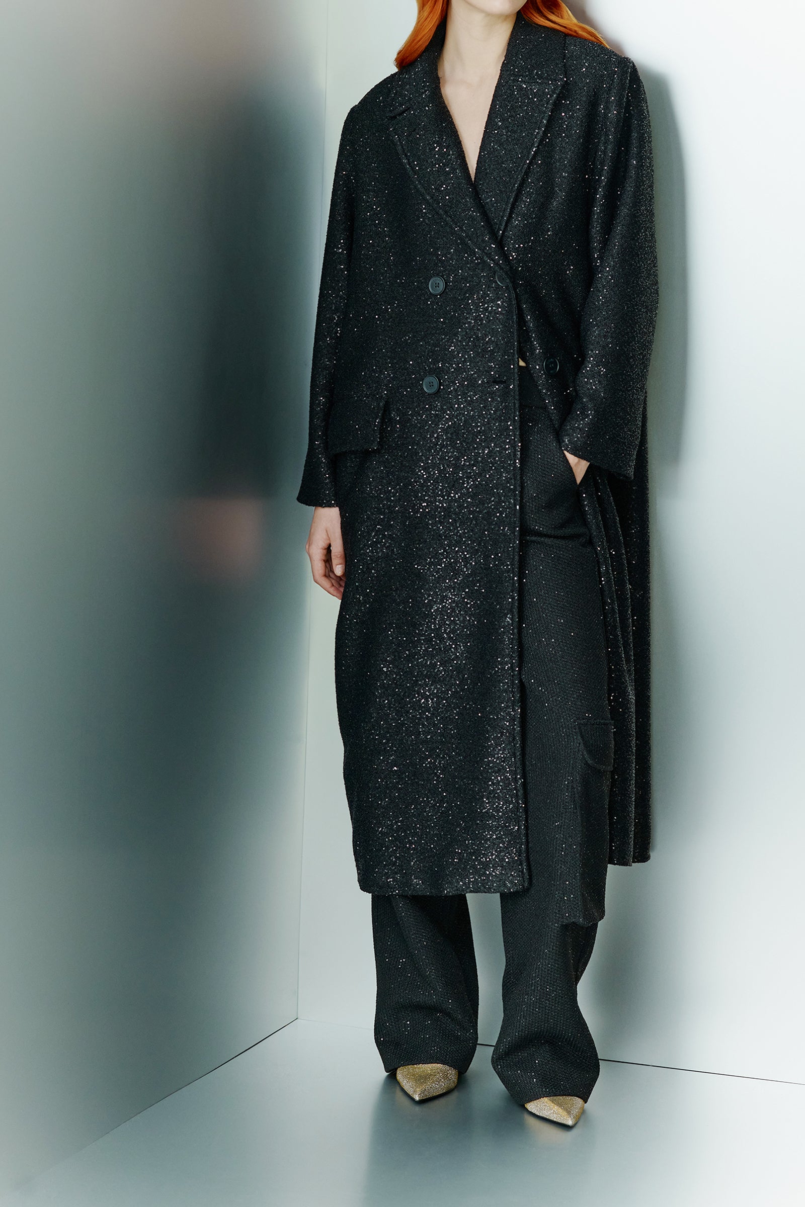 MICRO SEQUIN COAT
