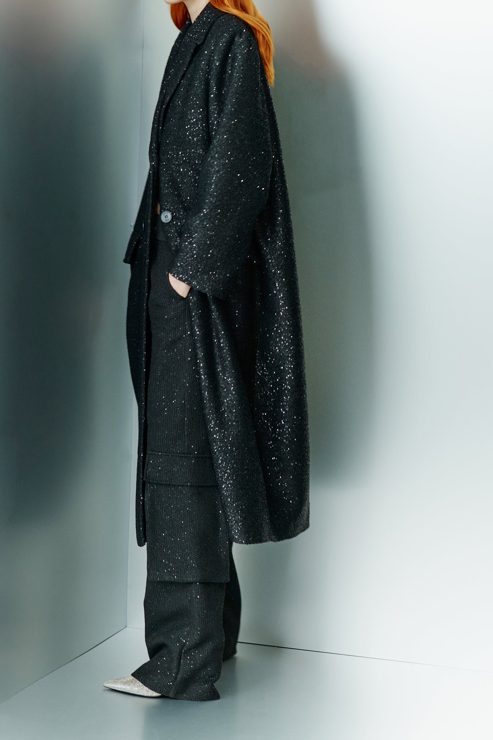 MICRO SEQUIN COAT