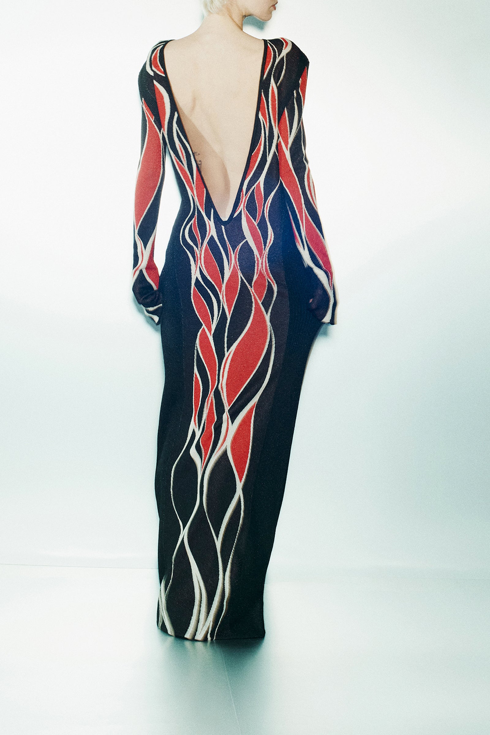 ABITO LUNGO JACQUARD IN LUREX