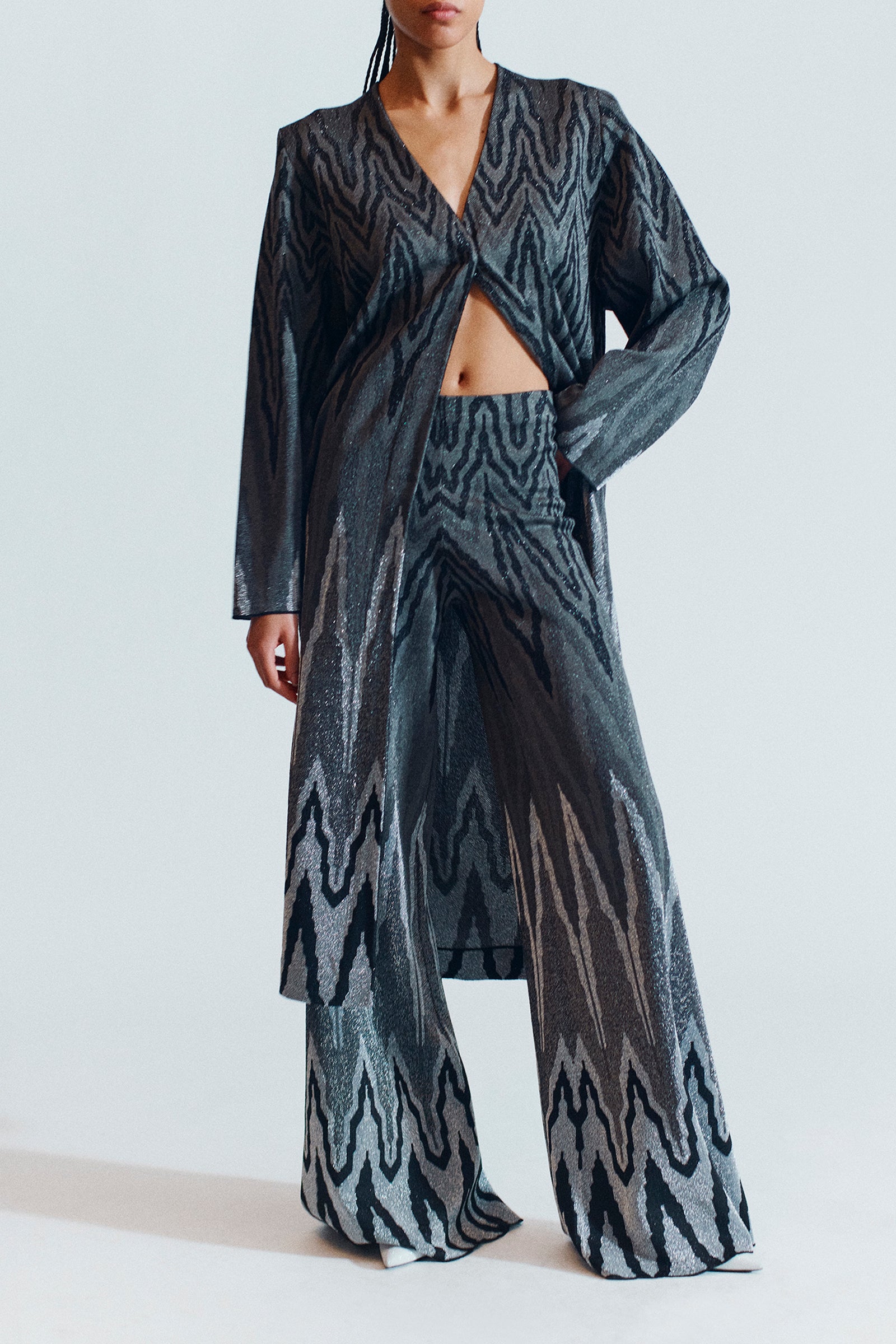 PANTALONE WIDE LEG JACQUARD