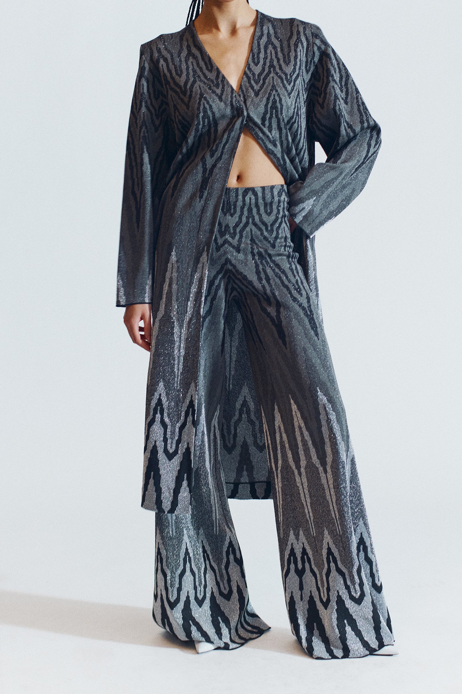 CARDIGAN LUNGO JACQUARD