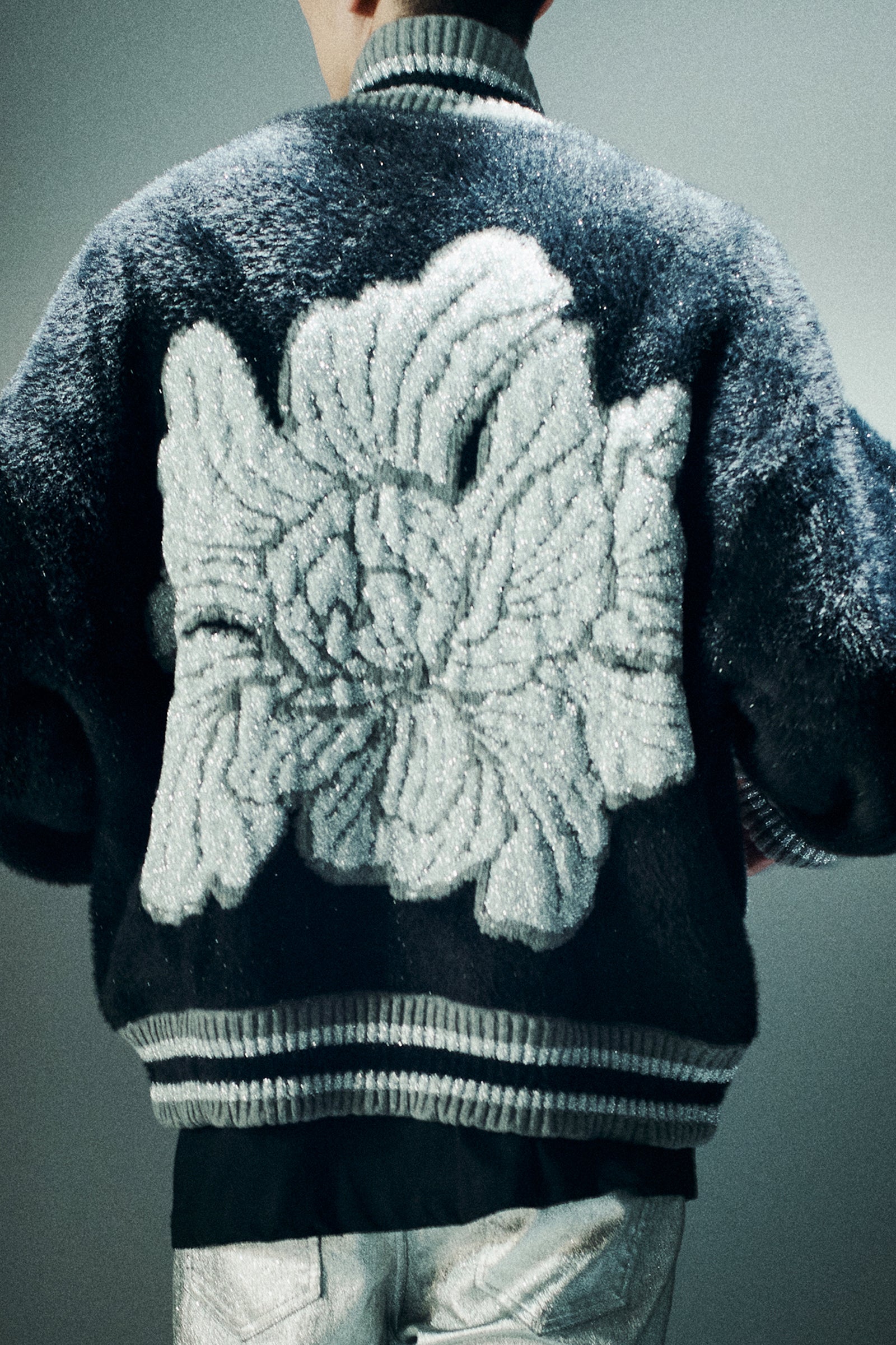 GIACCA BOMBER CON MACRO FIORE