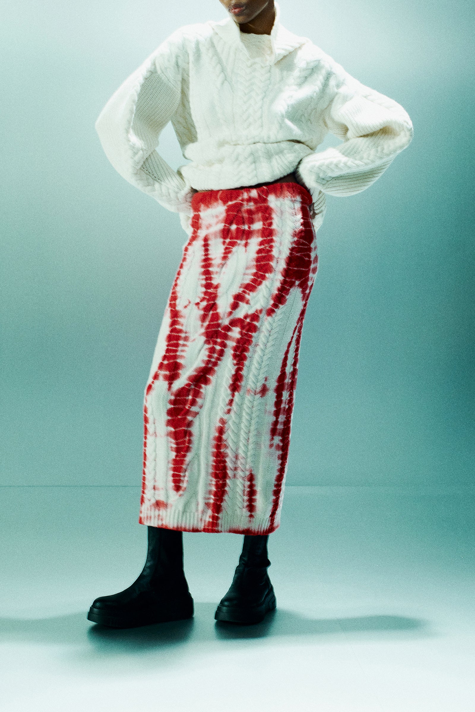 GONNA LUNGA TINTURA SHIBORI
