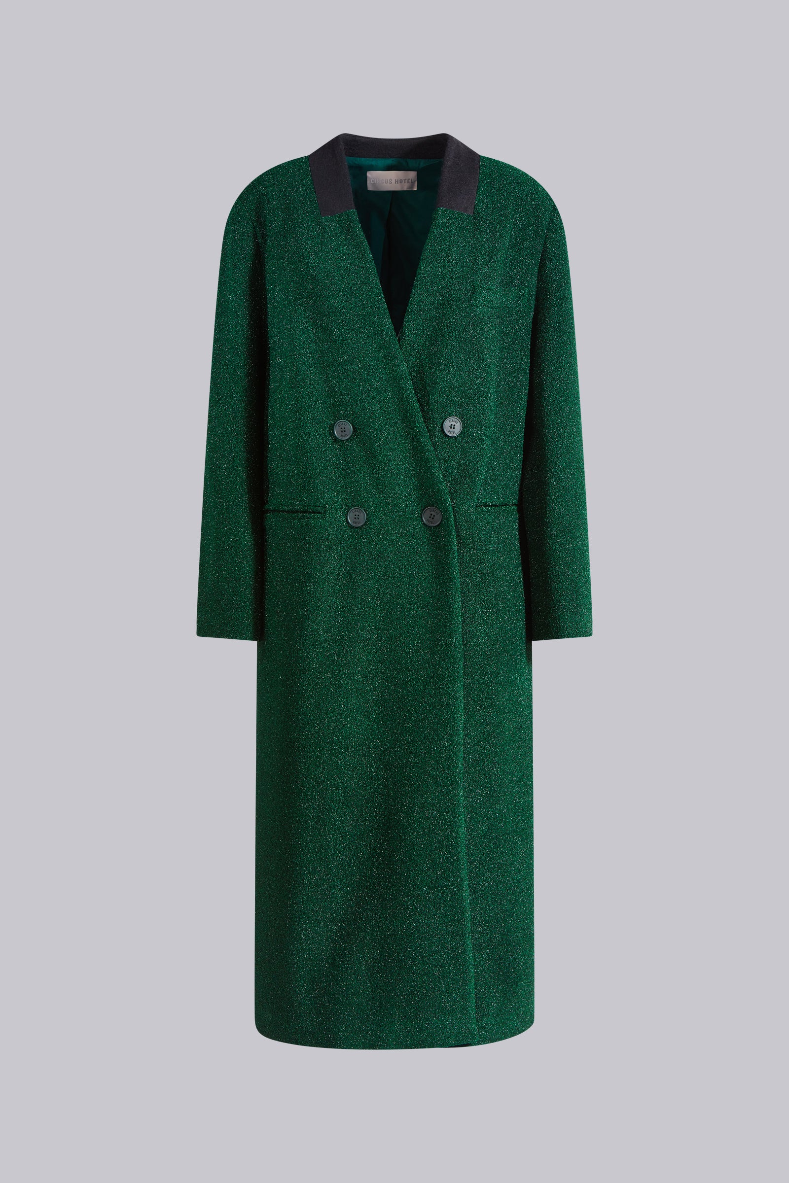 CAPPOTTO LUNGO DOPPIOPETTO IN LUREX