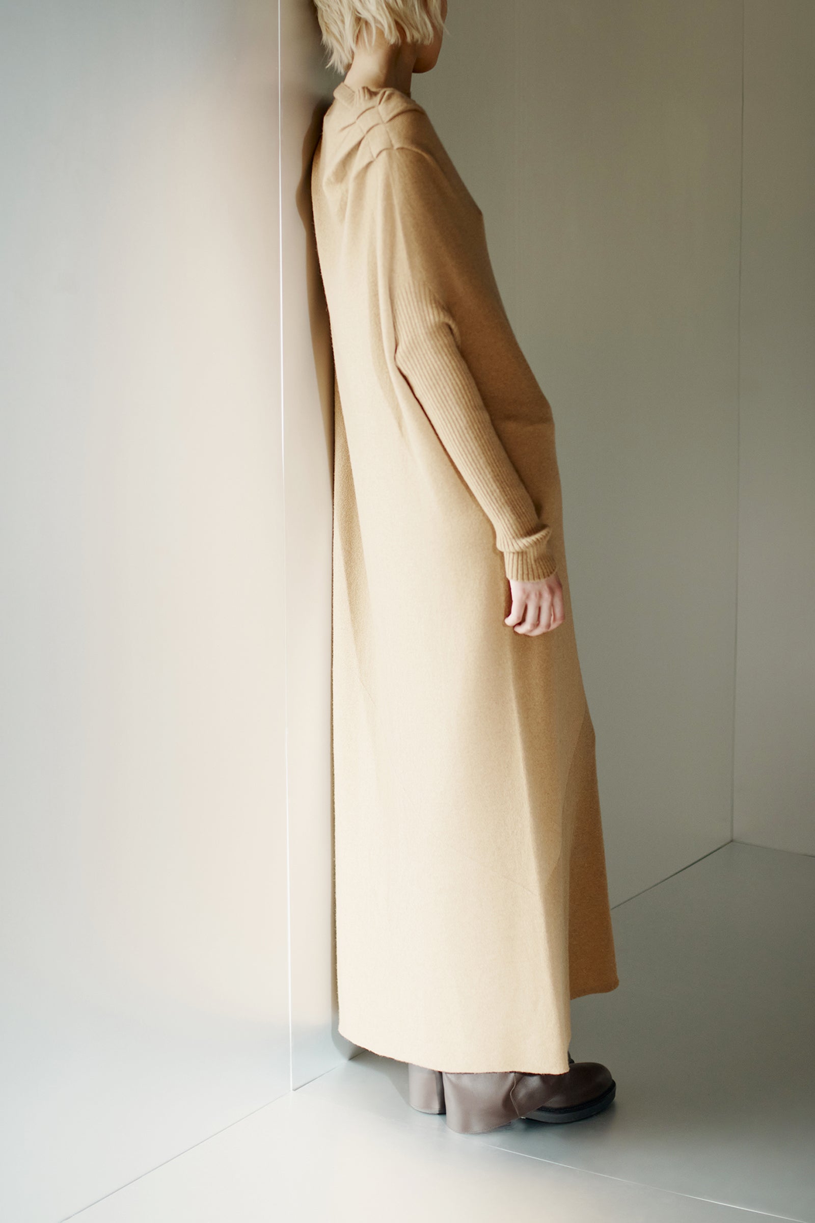 ABITO LUNGO CON DRAPPEGGIO IN CASHMERE