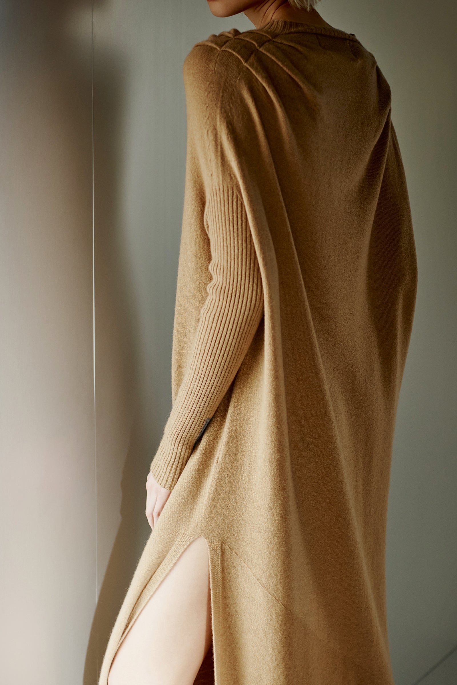 ABITO LUNGO CON DRAPPEGGIO IN CASHMERE