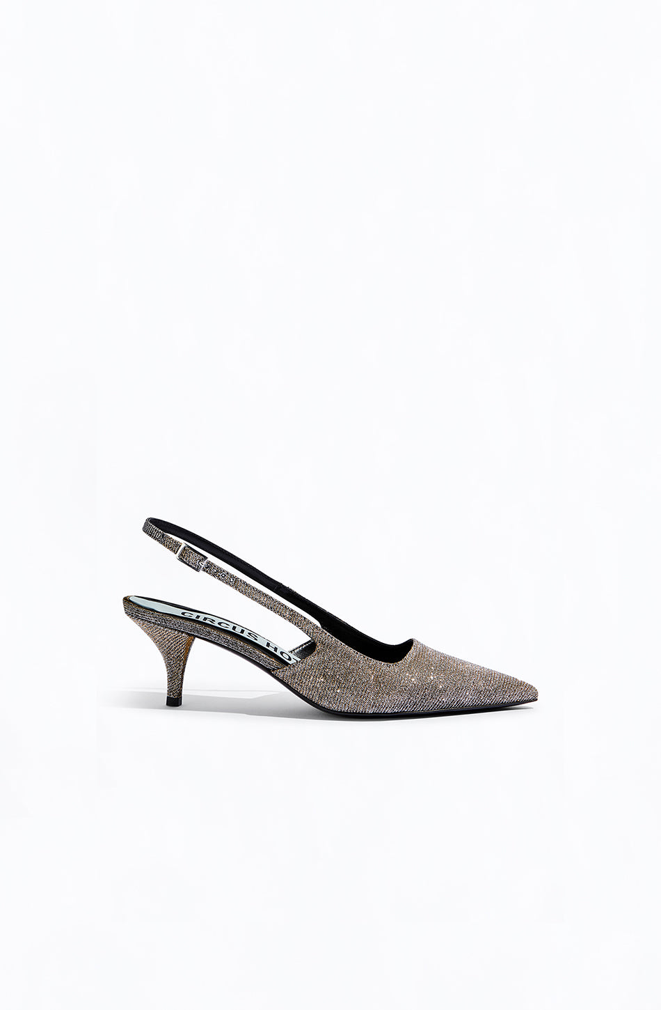 LAMÉ SLINGBACK SANDALS