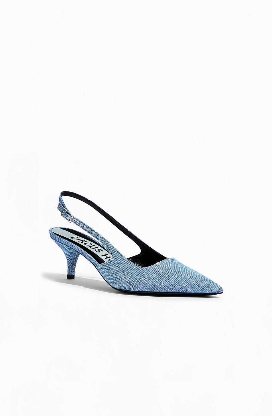 LAMÉ SLINGBACK SANDALS