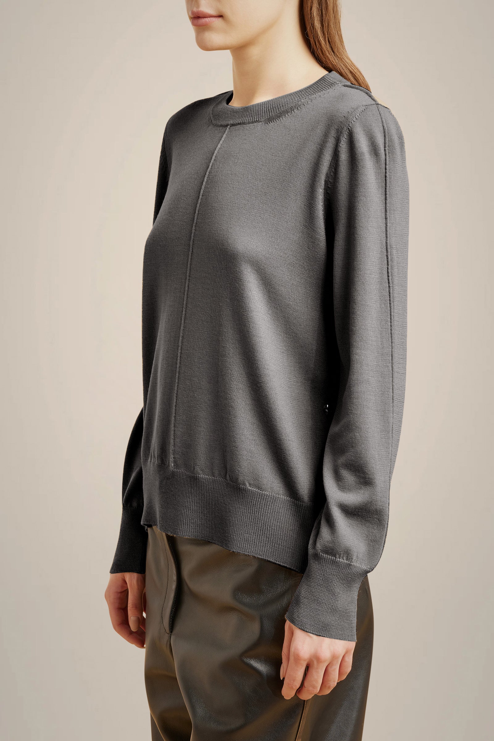 MAGLIA BOTTONI FIANCHI IN LANA MERINOS