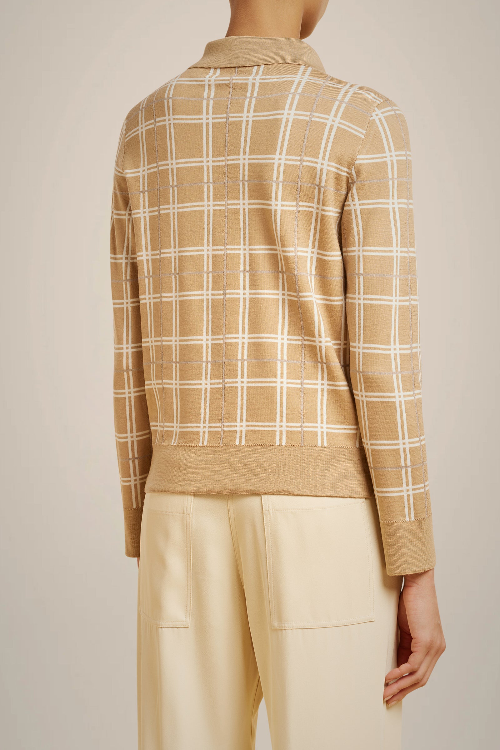 MAGLIA POLO CHECK IN LANA MERINOS