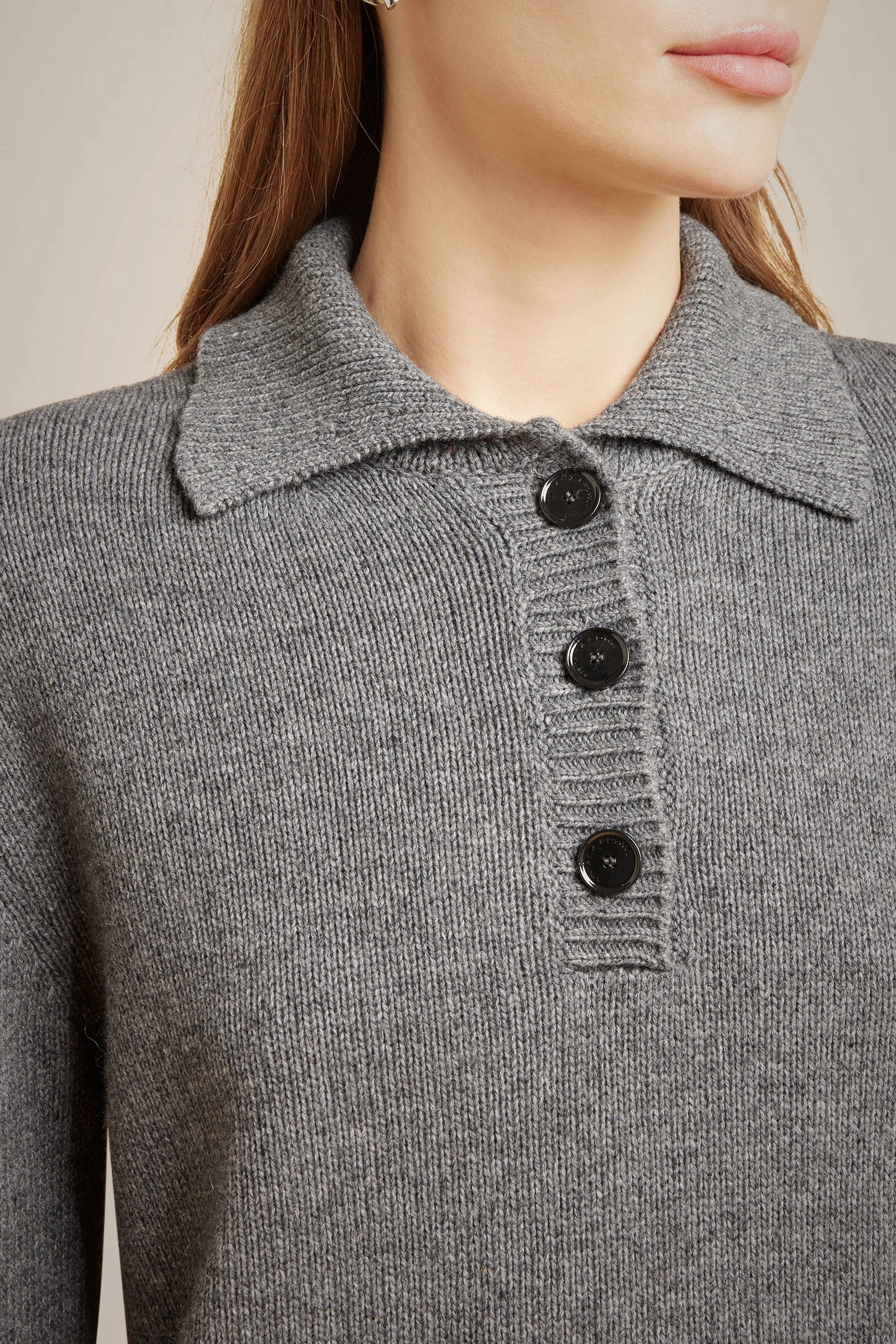 MAGLIA A POLO IN CASHMERE RICICLATO