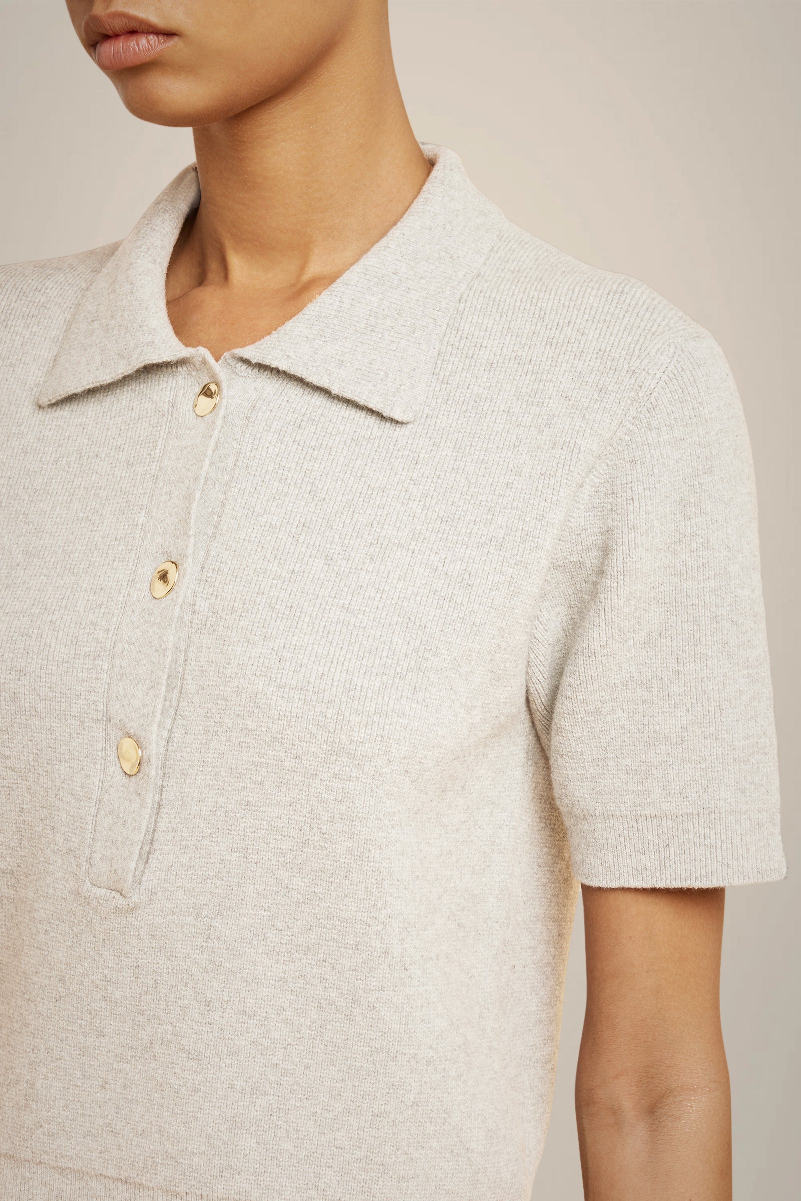 MAGLIA A POLO IN CASHMERE RICICLATO