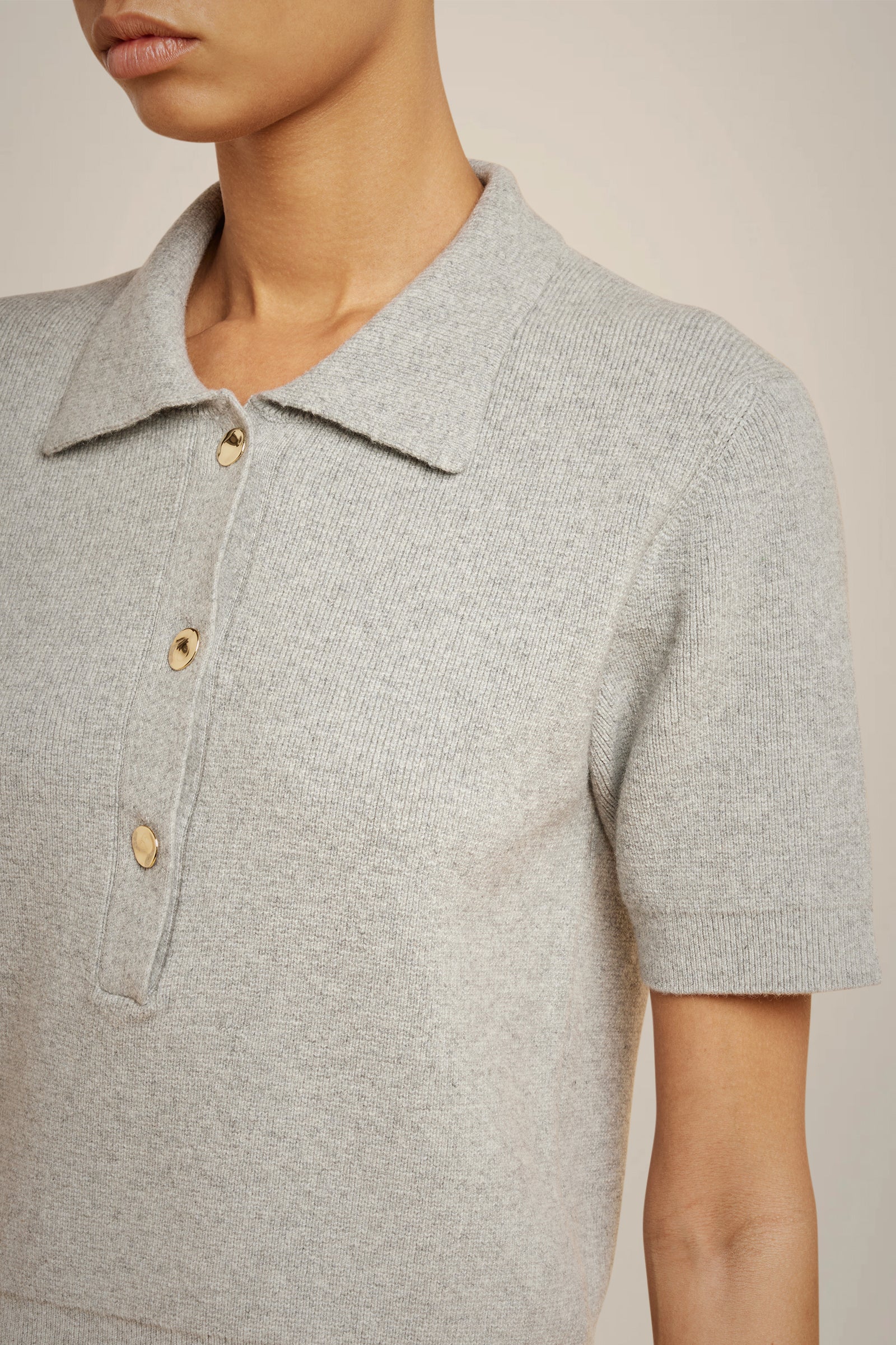 MAGLIA A POLO IN CASHMERE RICICLATO