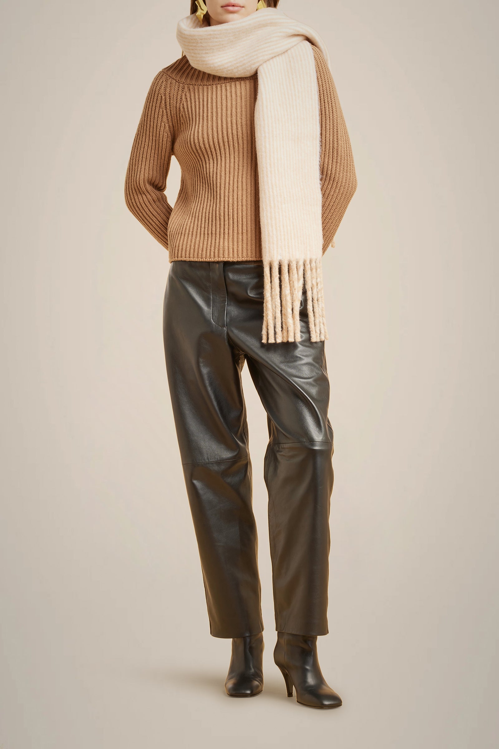 RECYCLED CASHMERE HIGH NECK SWEATER