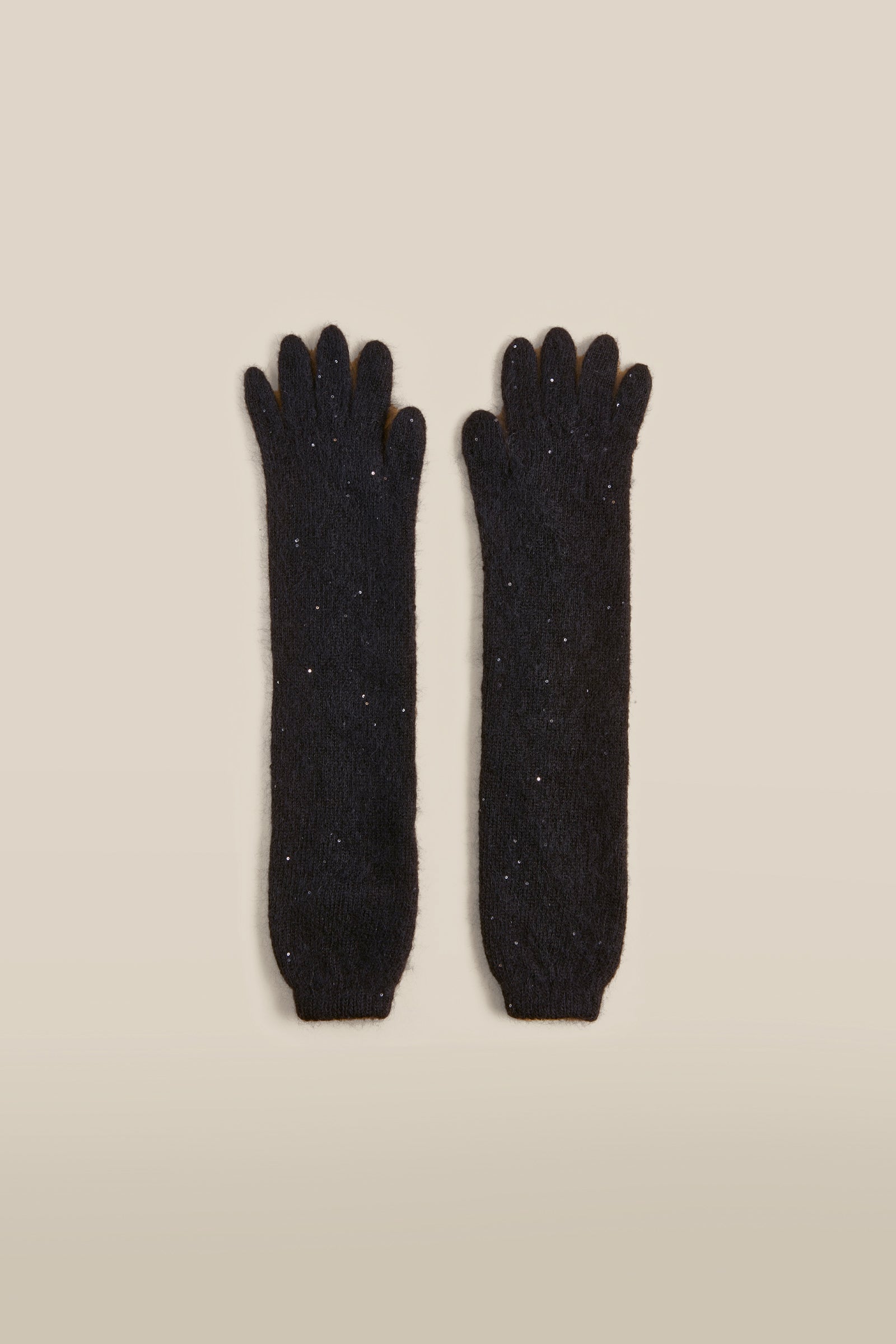 MOHAIR SEQUIN LONG GLOVES