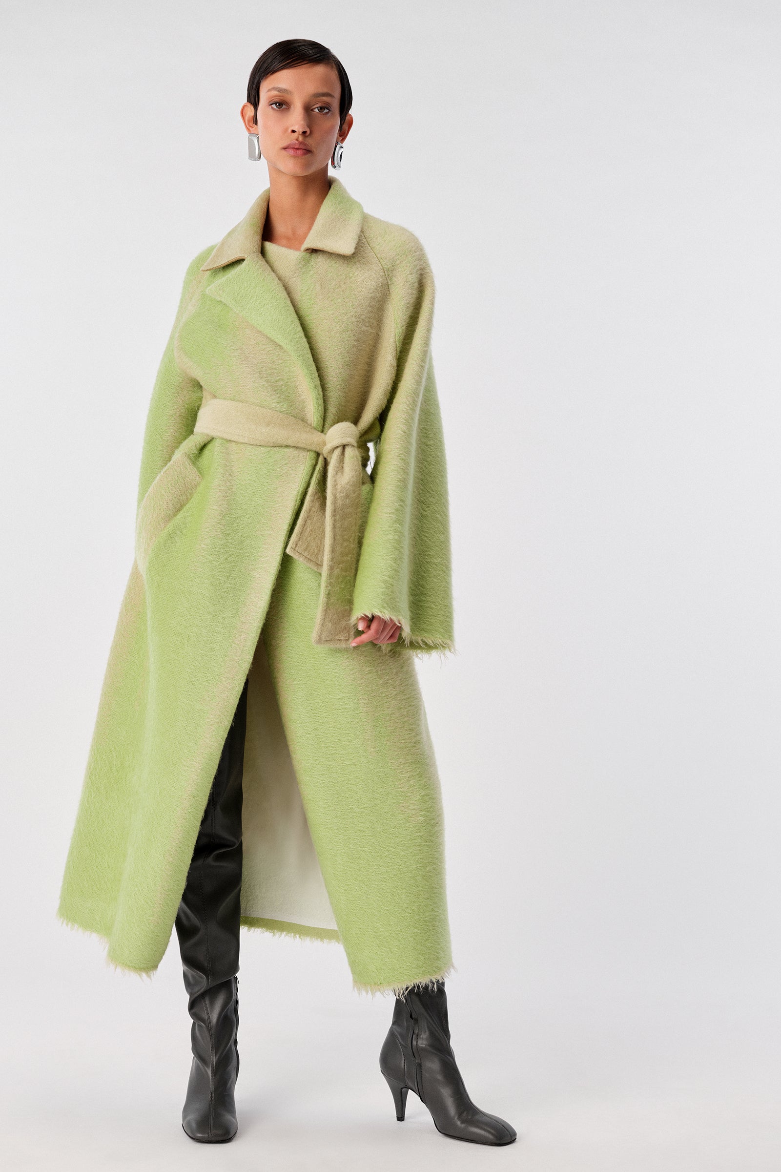 CAPPOTTO IN MOHAIR GARZATO