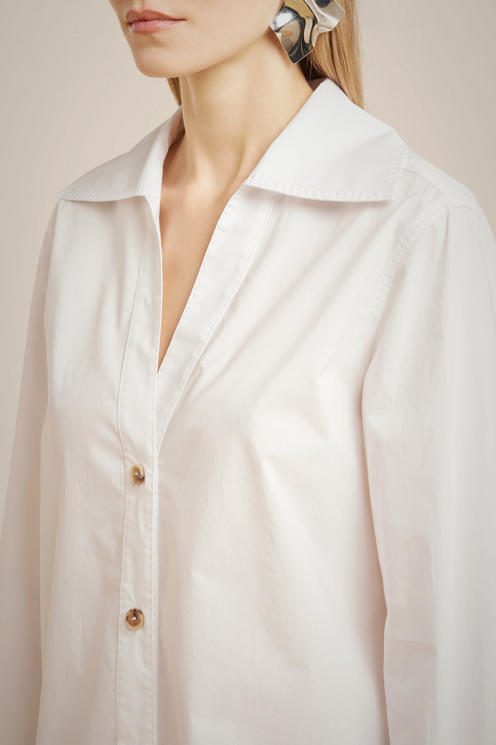 BroiderStudio NASA Not Flat We Checked Camicia Donna con Scollo a V Grigio Size S BroiderStudio NASA Not Flat We Checked Camicia Donna con Scollo a V Grigio Size S