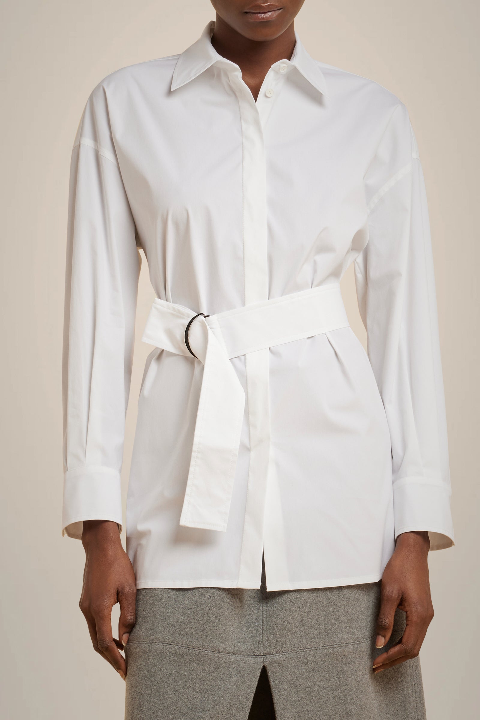 BELTED SHIRT
